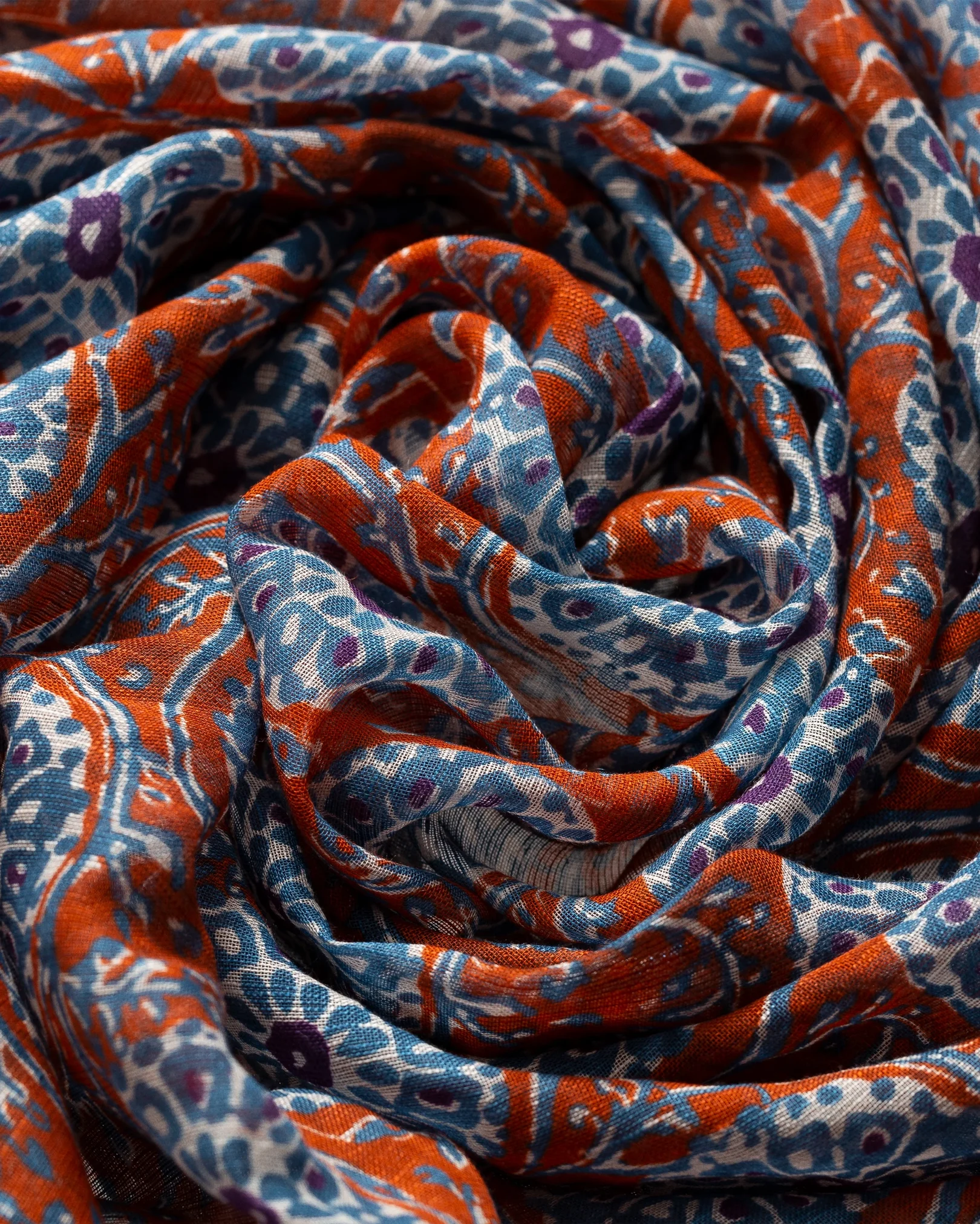 Eton - orange geometric circles foulard scarf