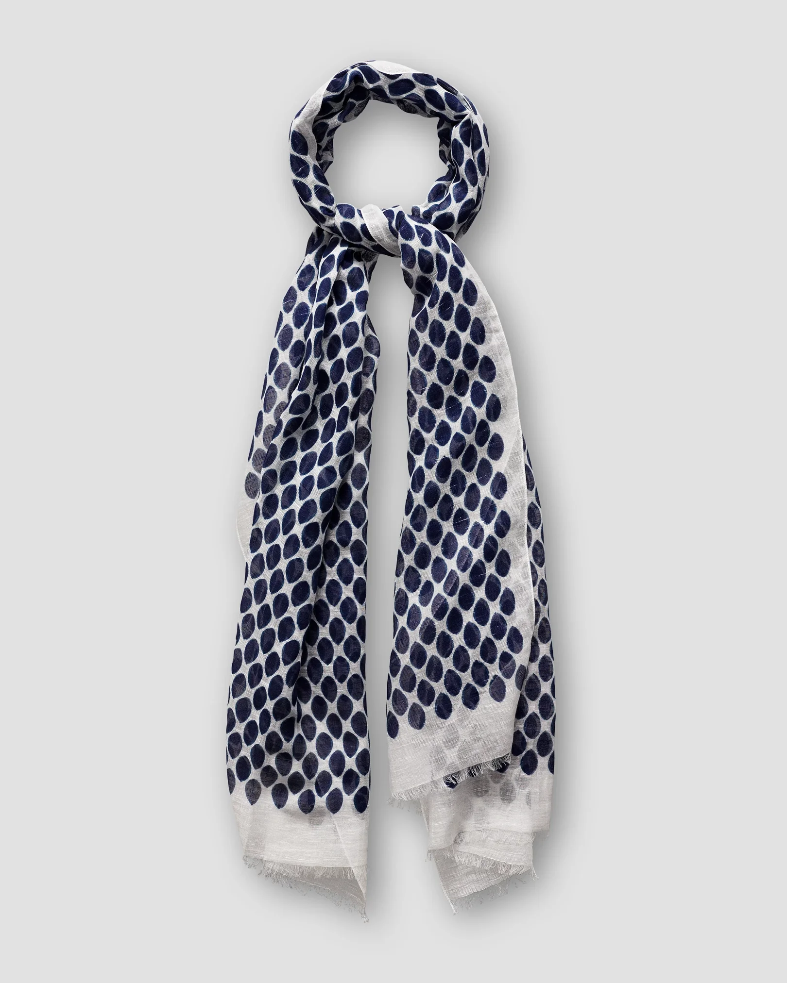 Eton - dotted cotton linen scarf
