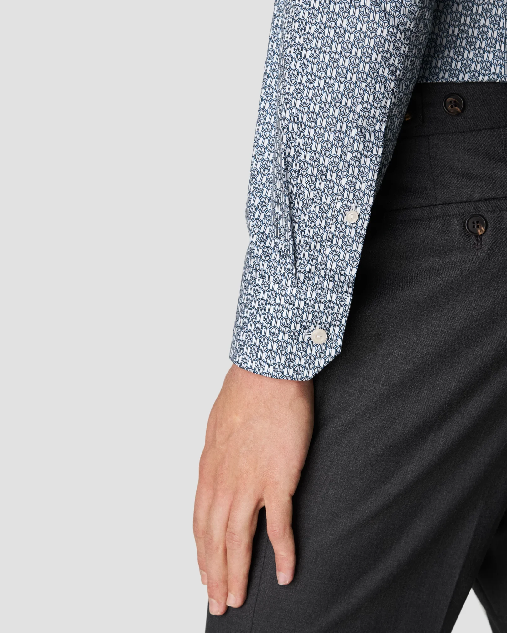 Eton - dark blue fine twill shirt