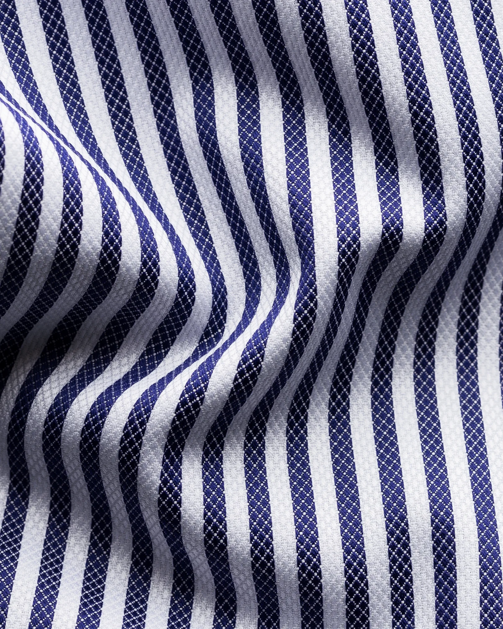 Eton - dark blue signature twill cutaway classic stripes