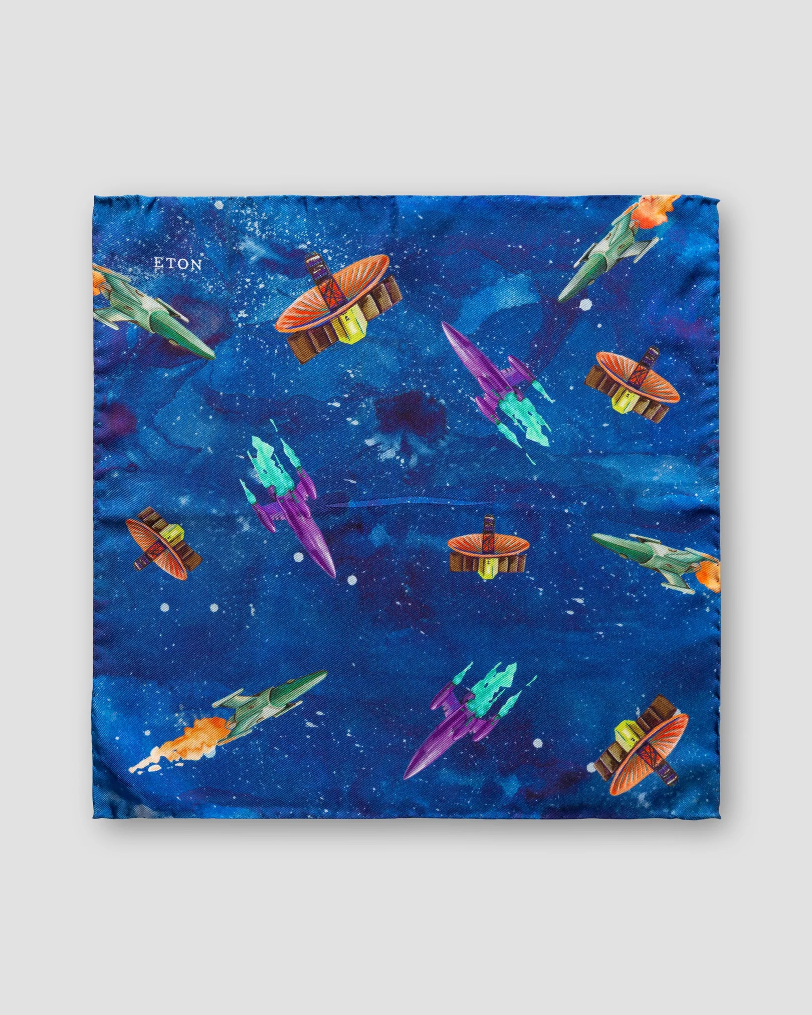 Eton - blue retrofuture pocket square