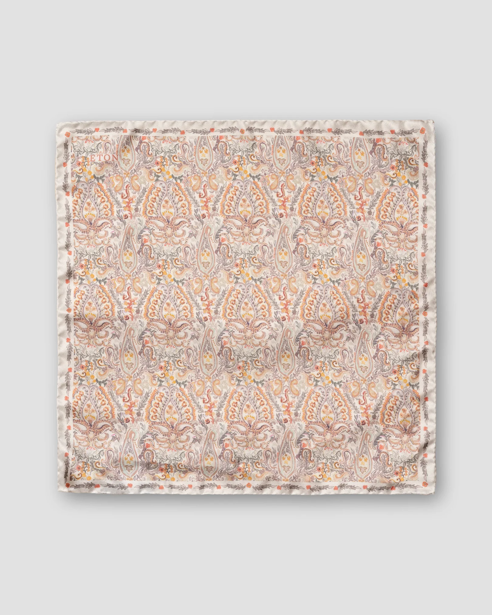 Eton - orange paisley motif