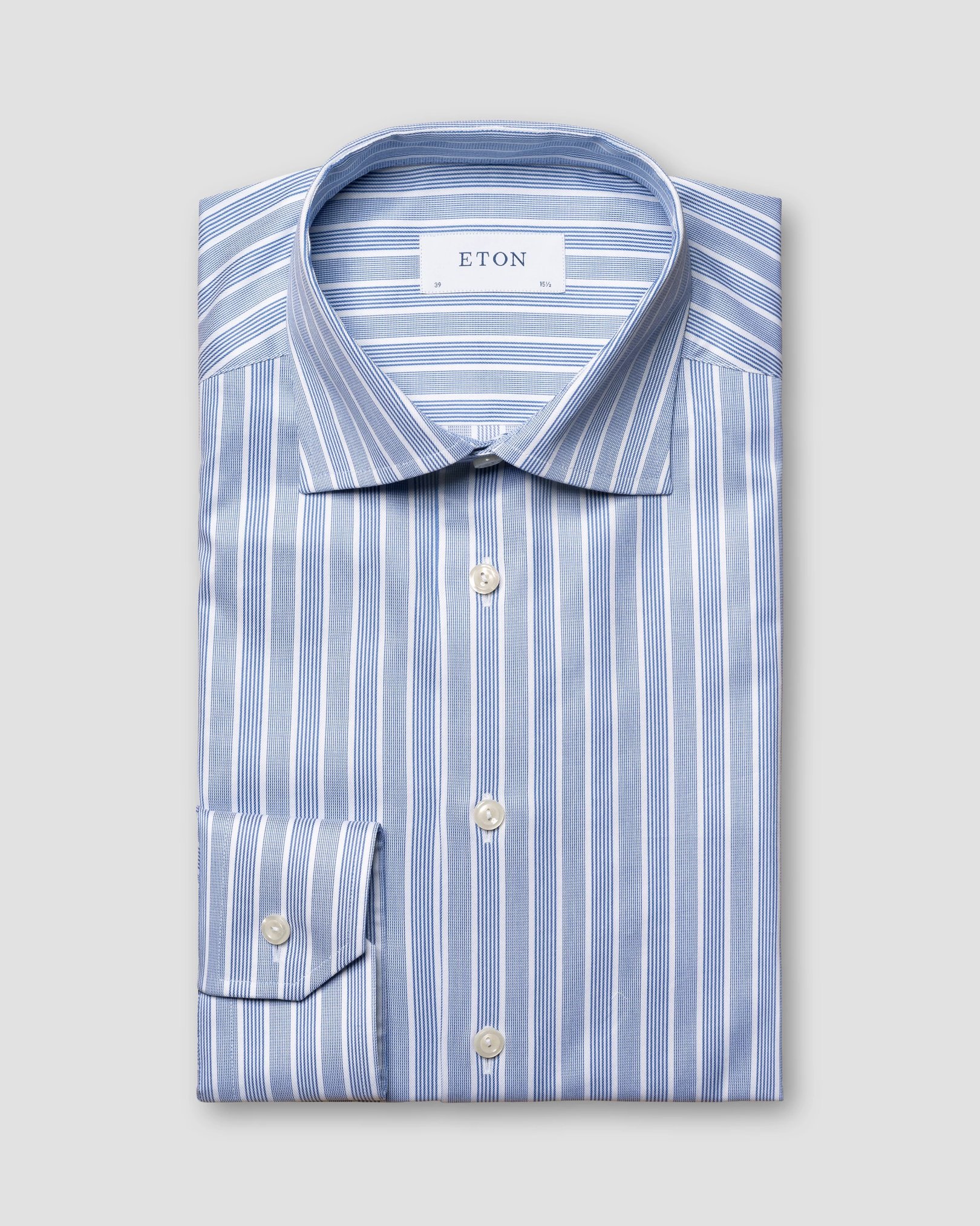 Eton - light blue cotton tencel twill