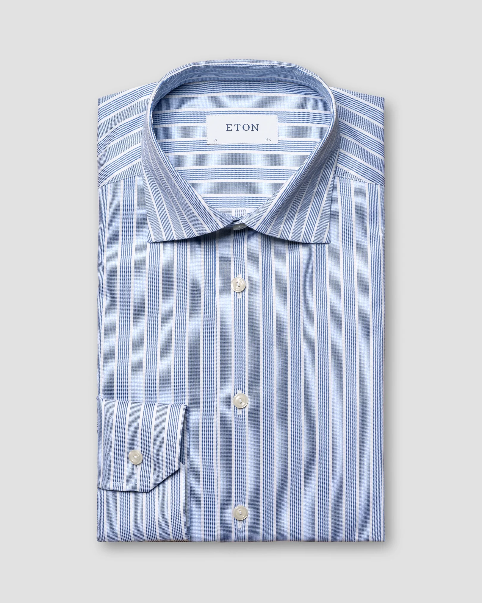 Eton - light blue cotton tencel twill