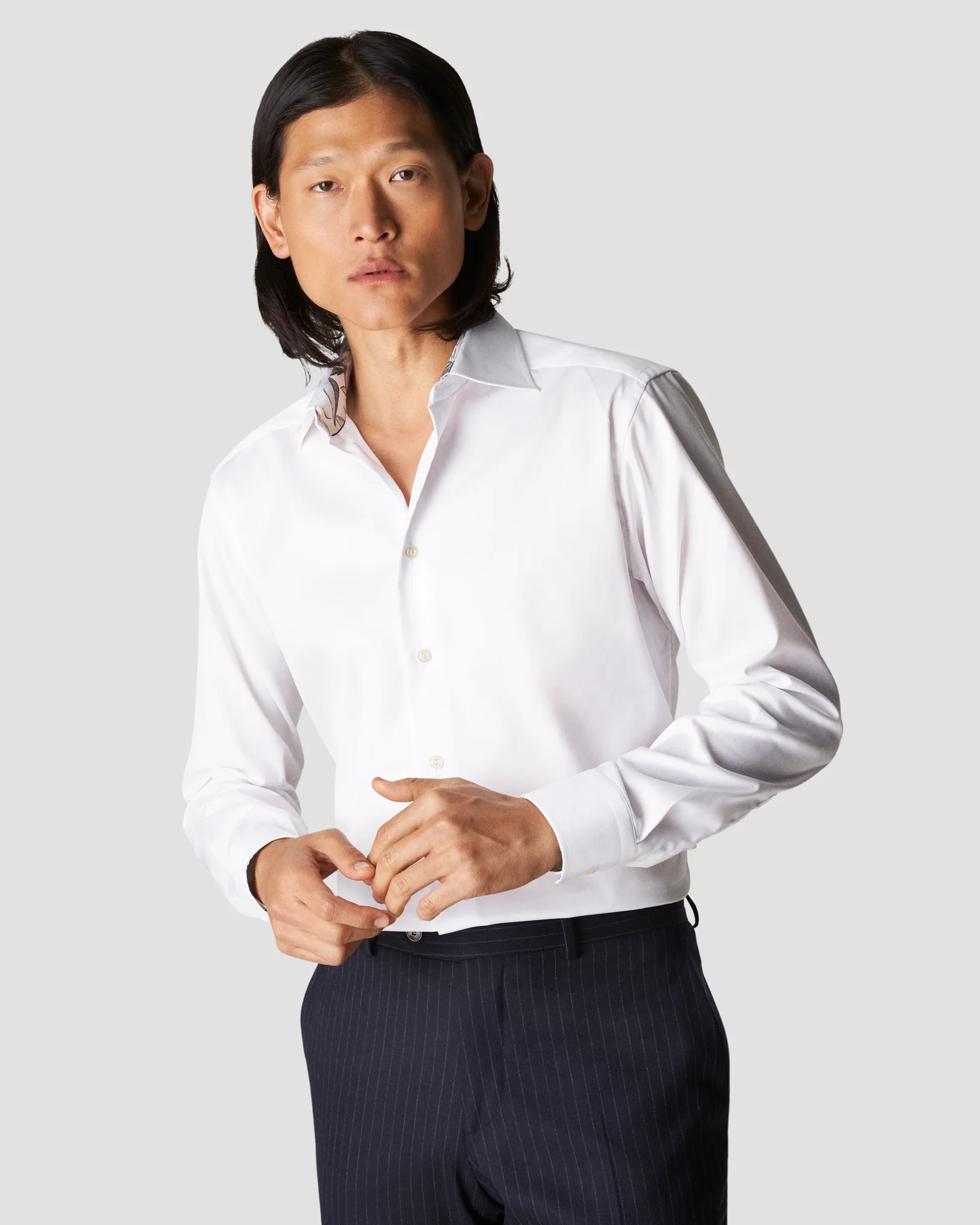 Eton - white signature twill special details