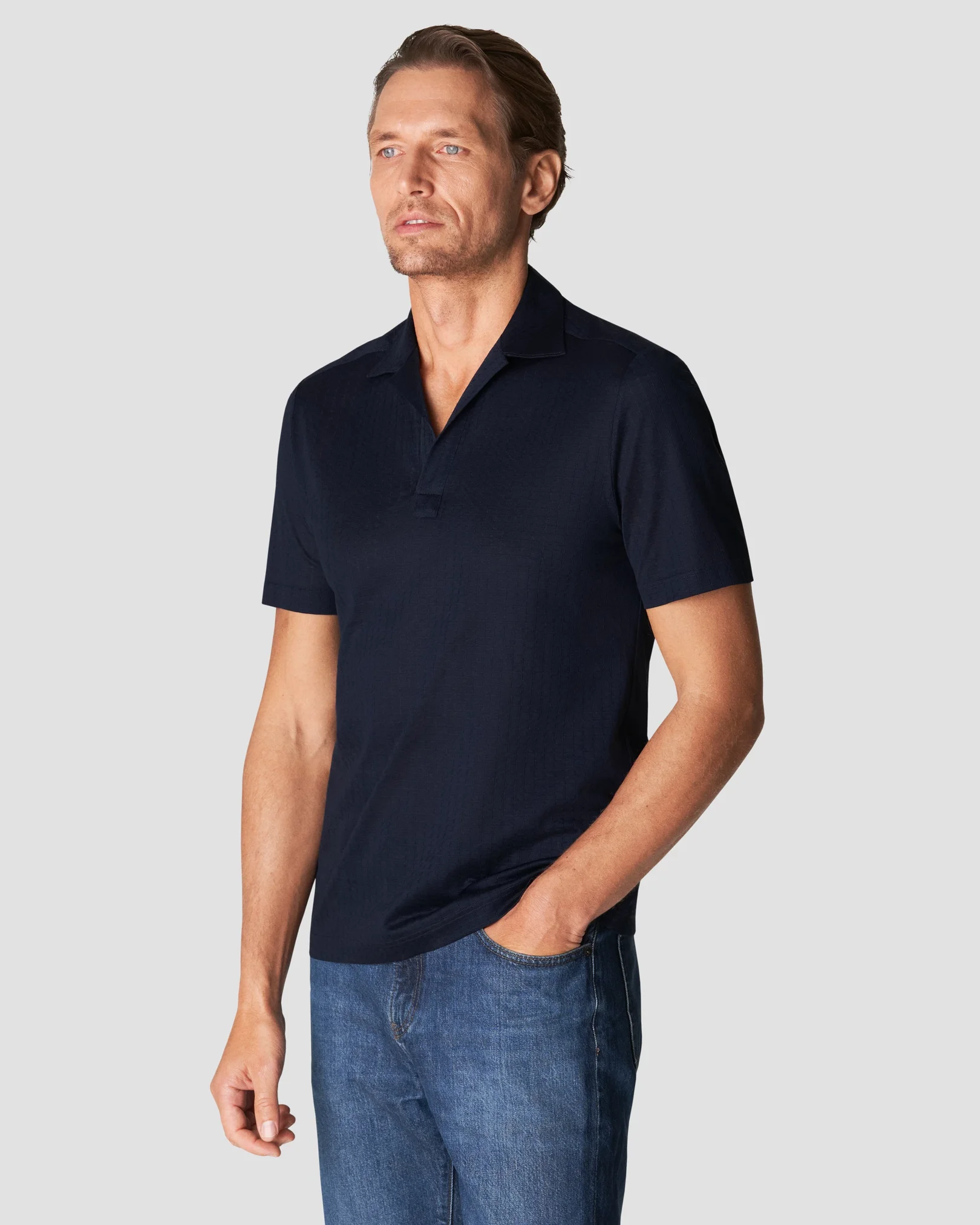 Eton - black jacquard short sleeve