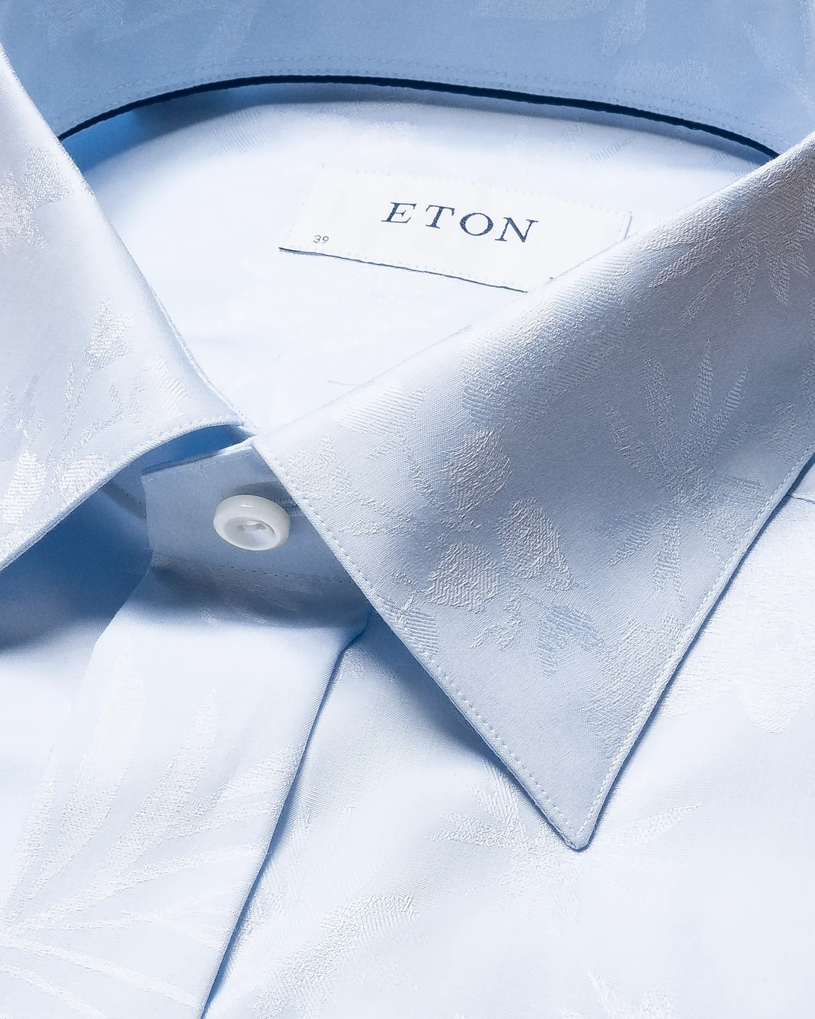 Eton - light blue evenin jacquard shirt