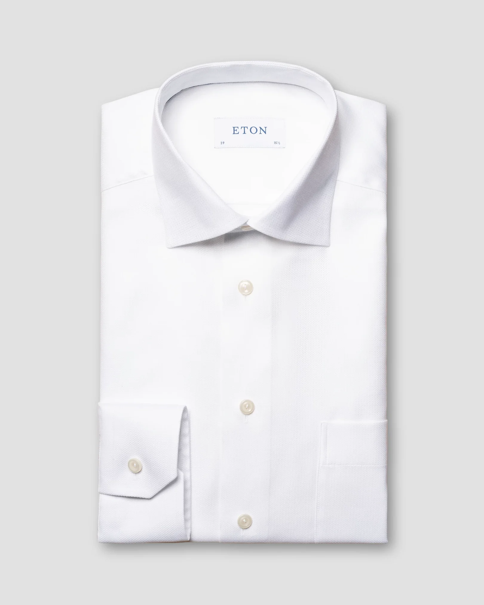 Eton - solid white cotton lyocel