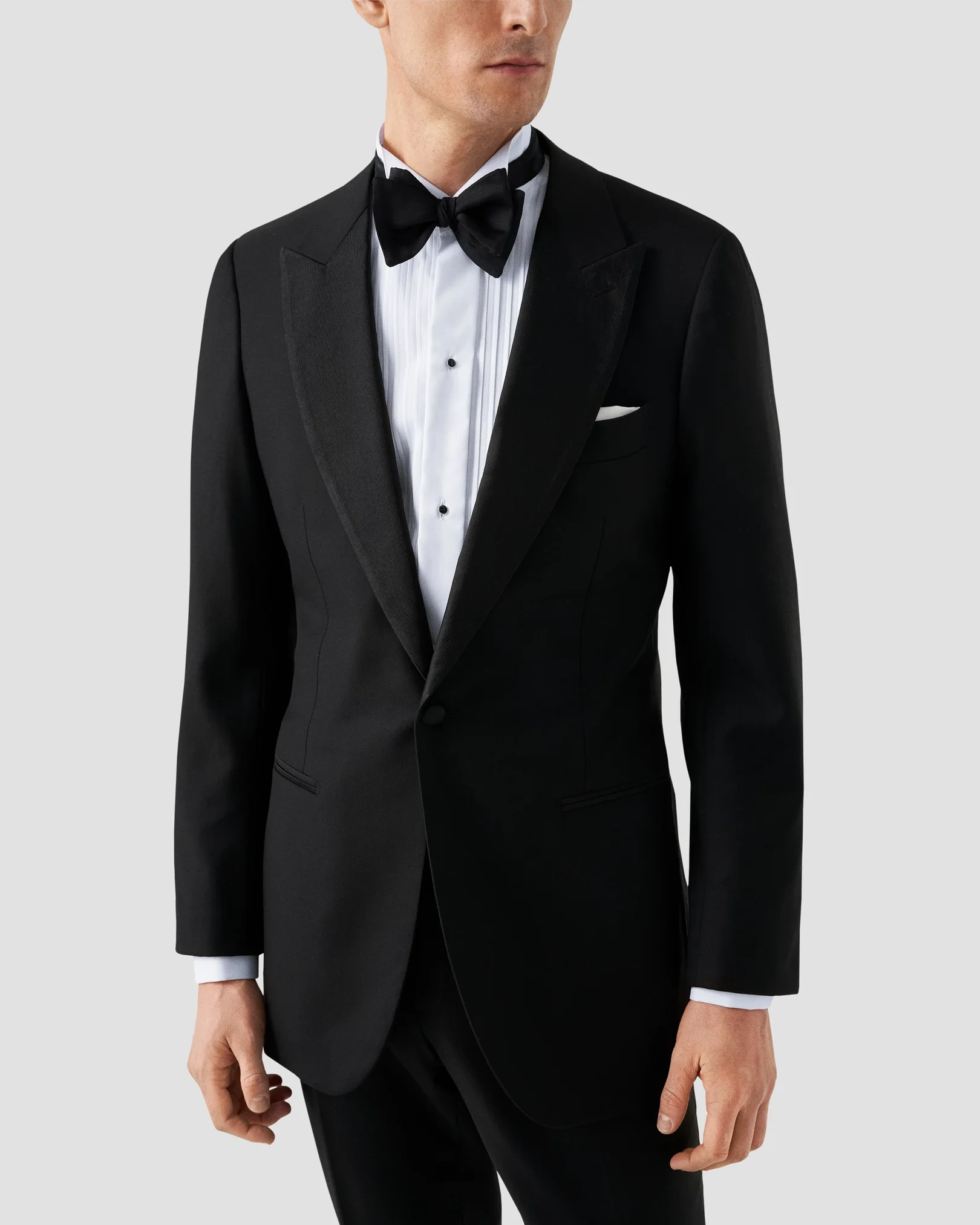 Eton - plisse wing collar shirt
