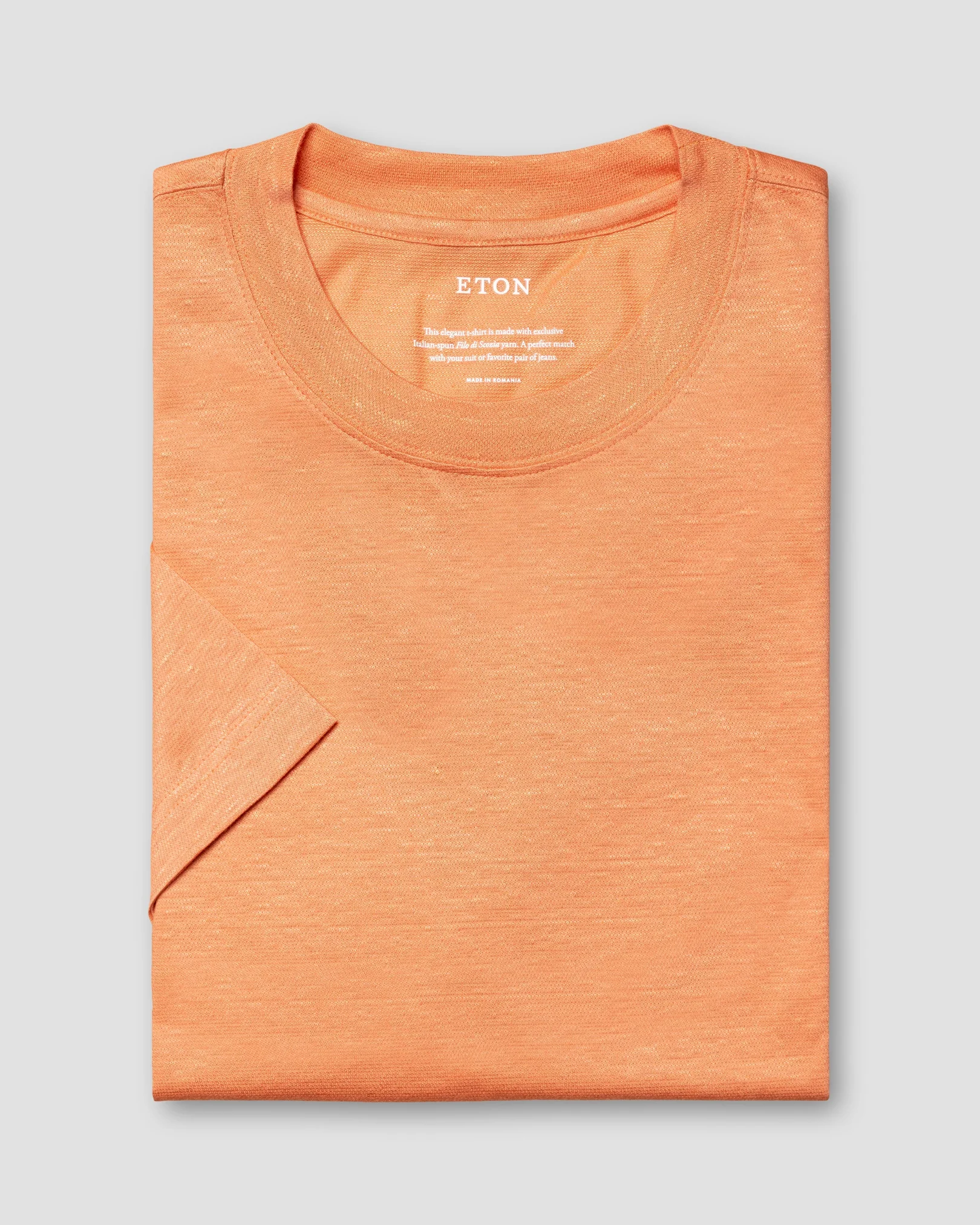 Eton - orange pique t shirt
