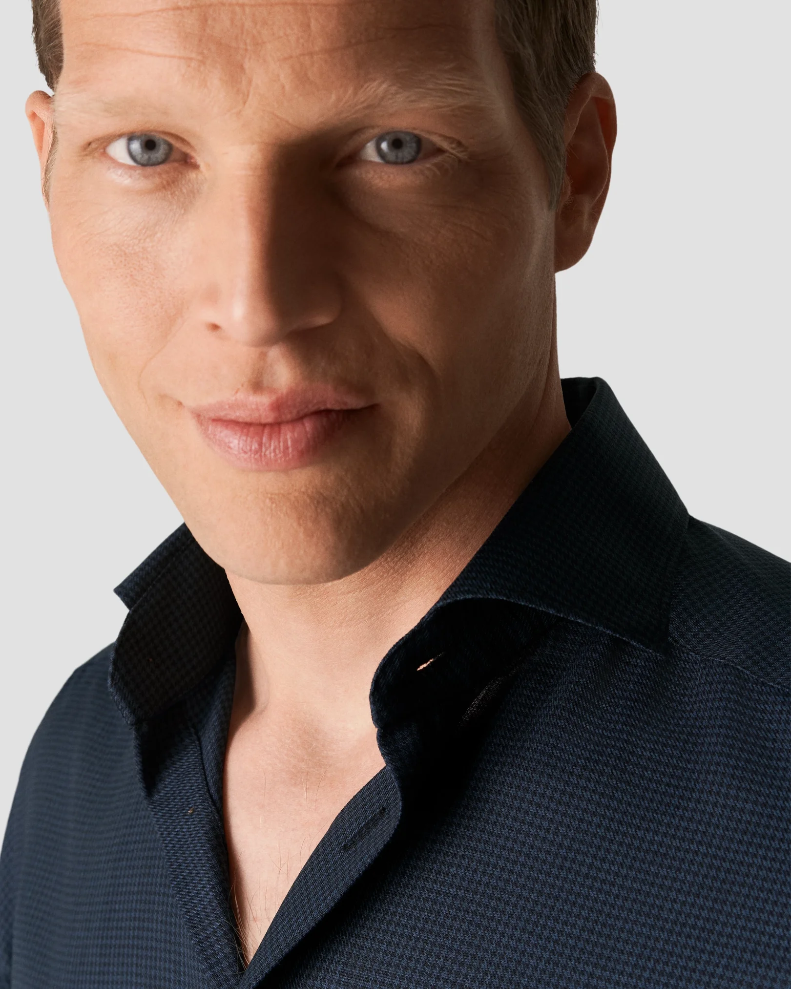 Eton - dark blue merino shirt