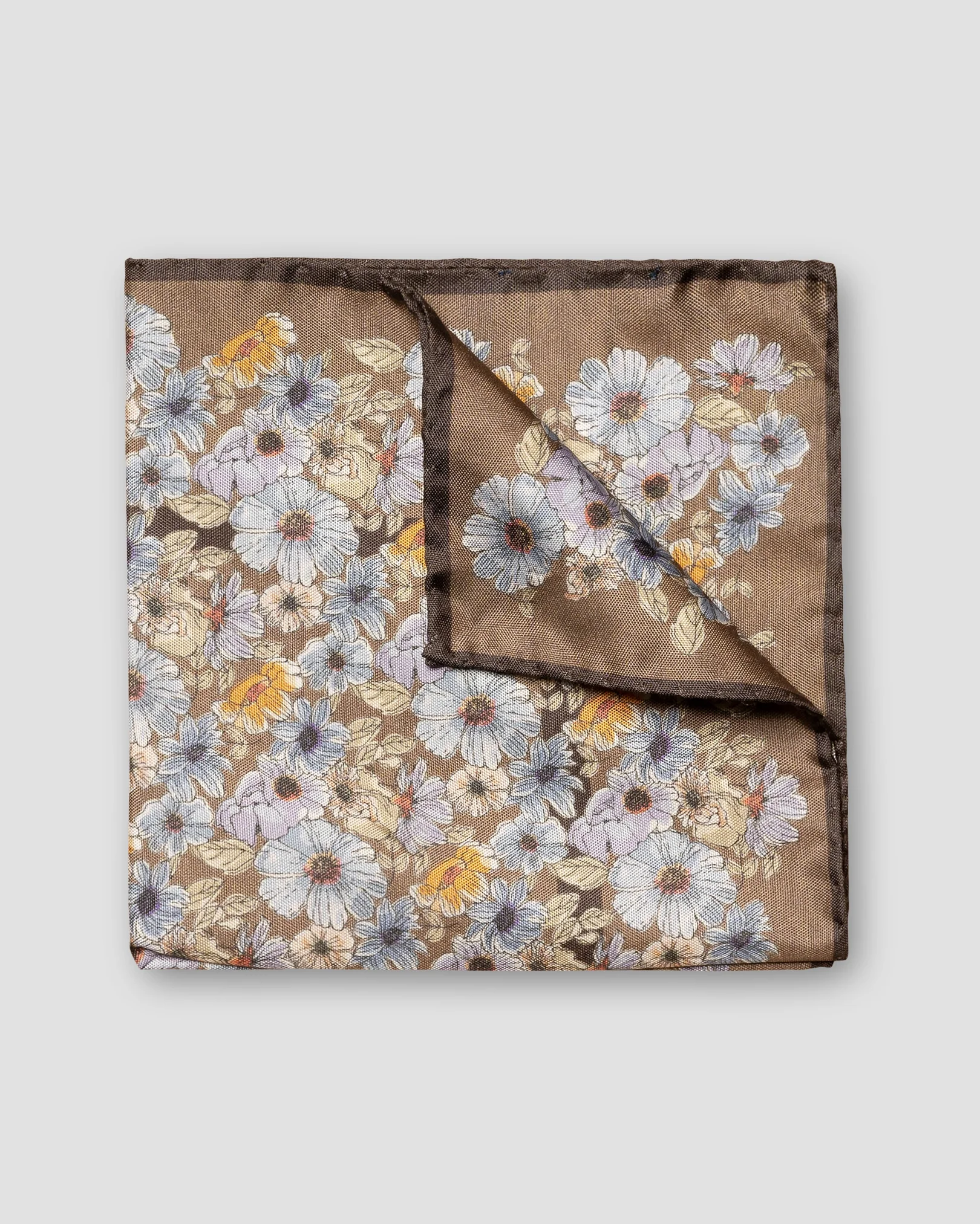 Eton - brown tussah silk pocket square