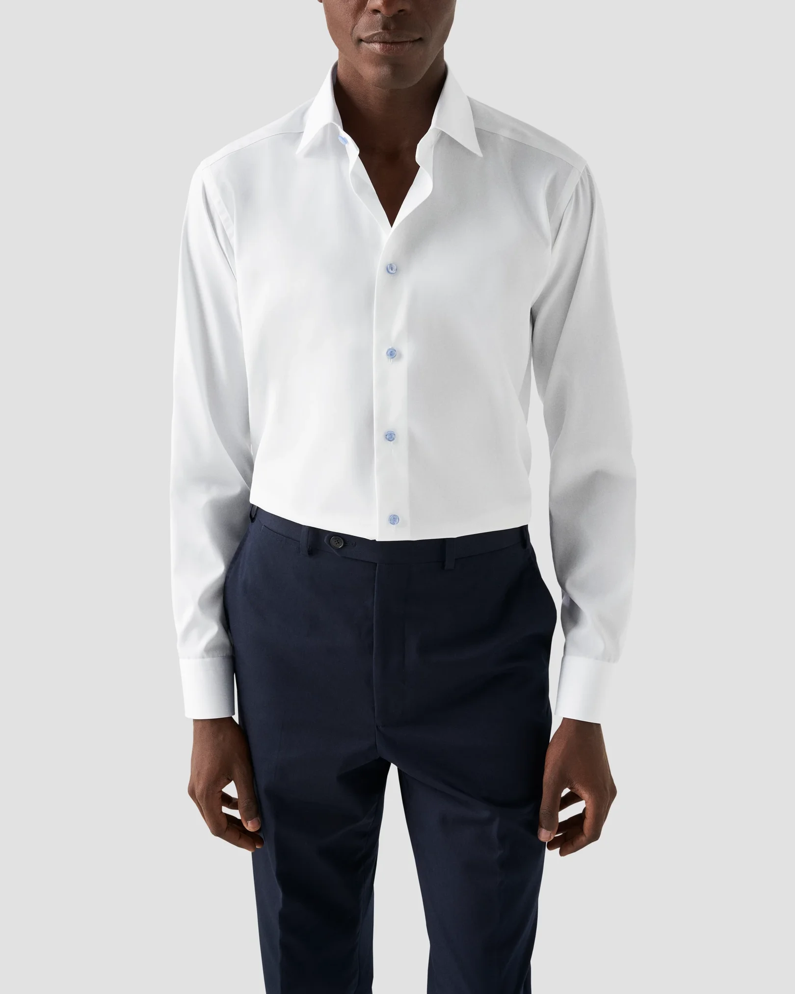 Eton - solid white poplin