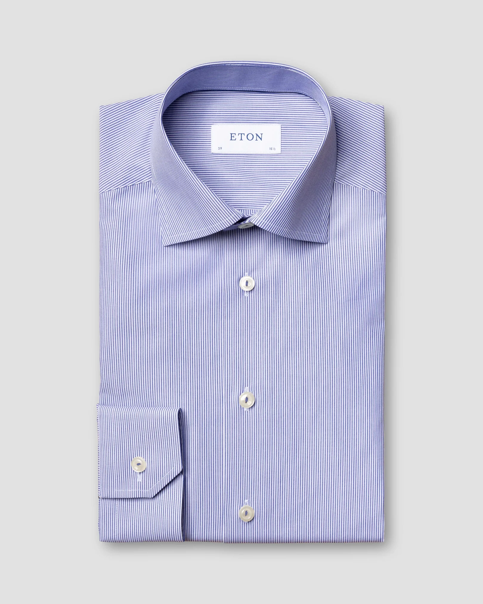 Eton - mid blue poplin cutaway shirt