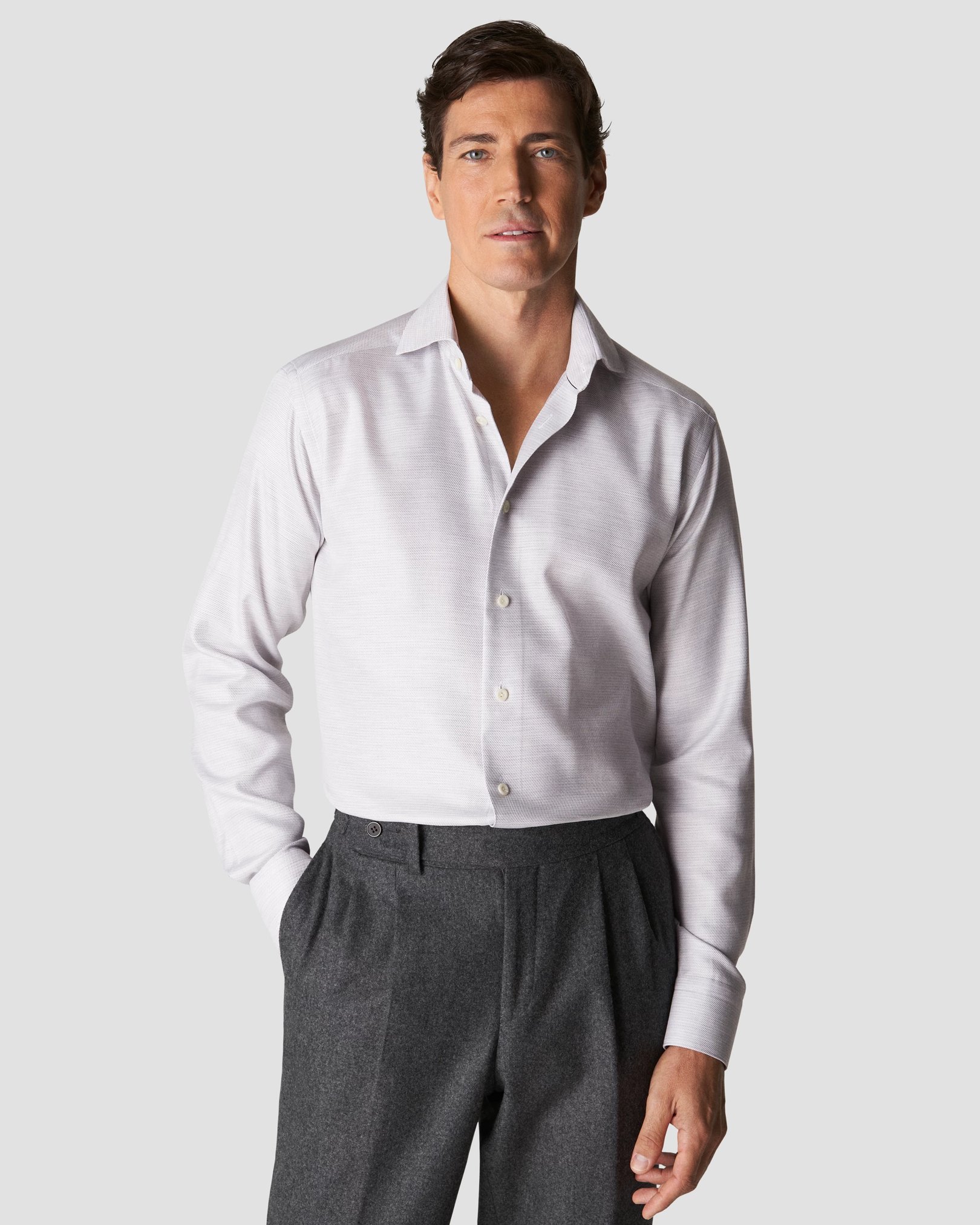 Eton - light grey fine twill