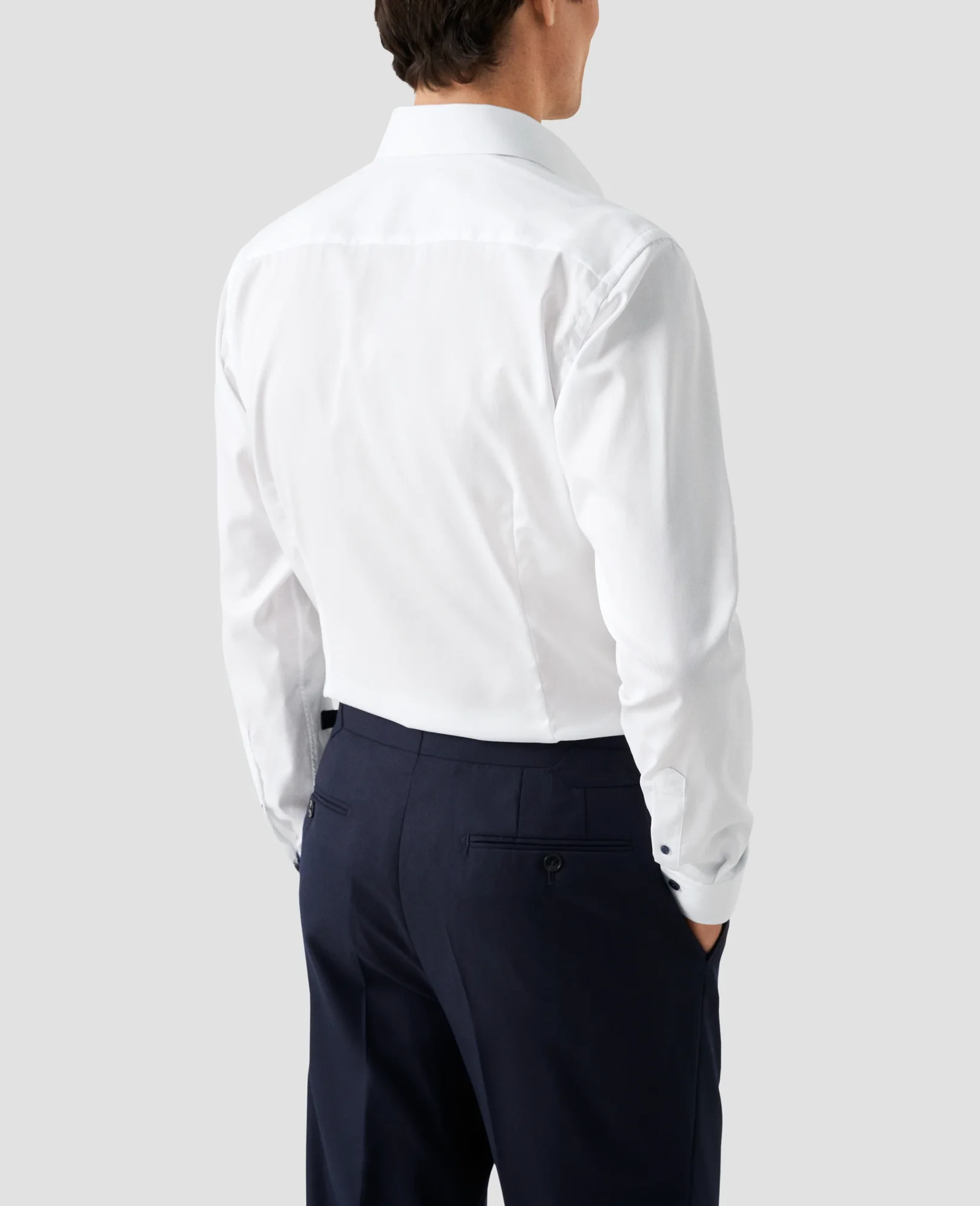 Eton - white floral effect signature twill shirt