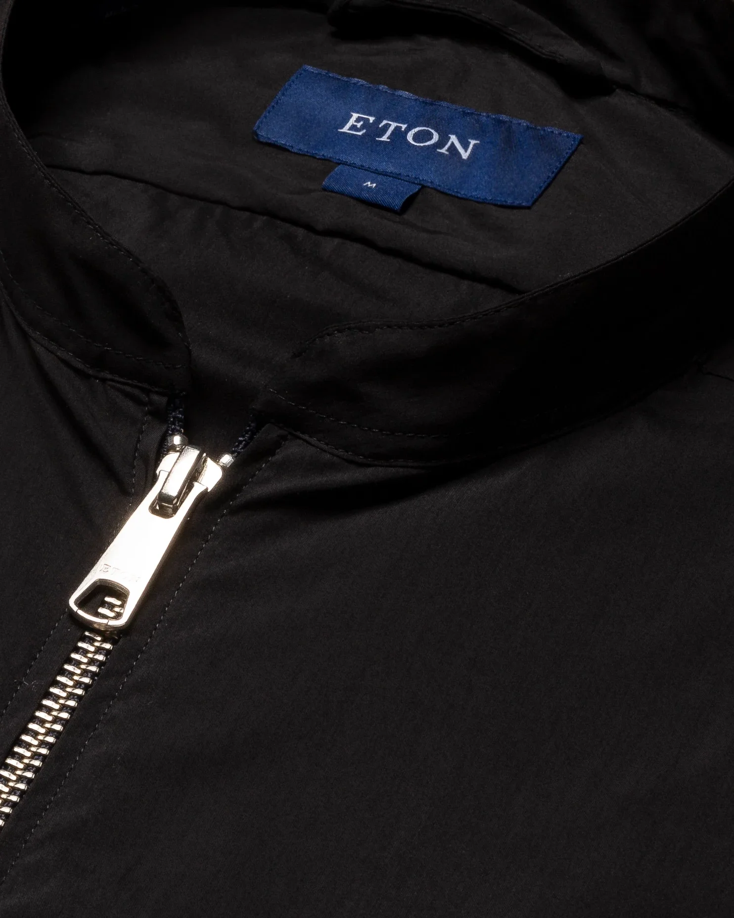 Eton - black wind vest stand collar low sleeve less vest
