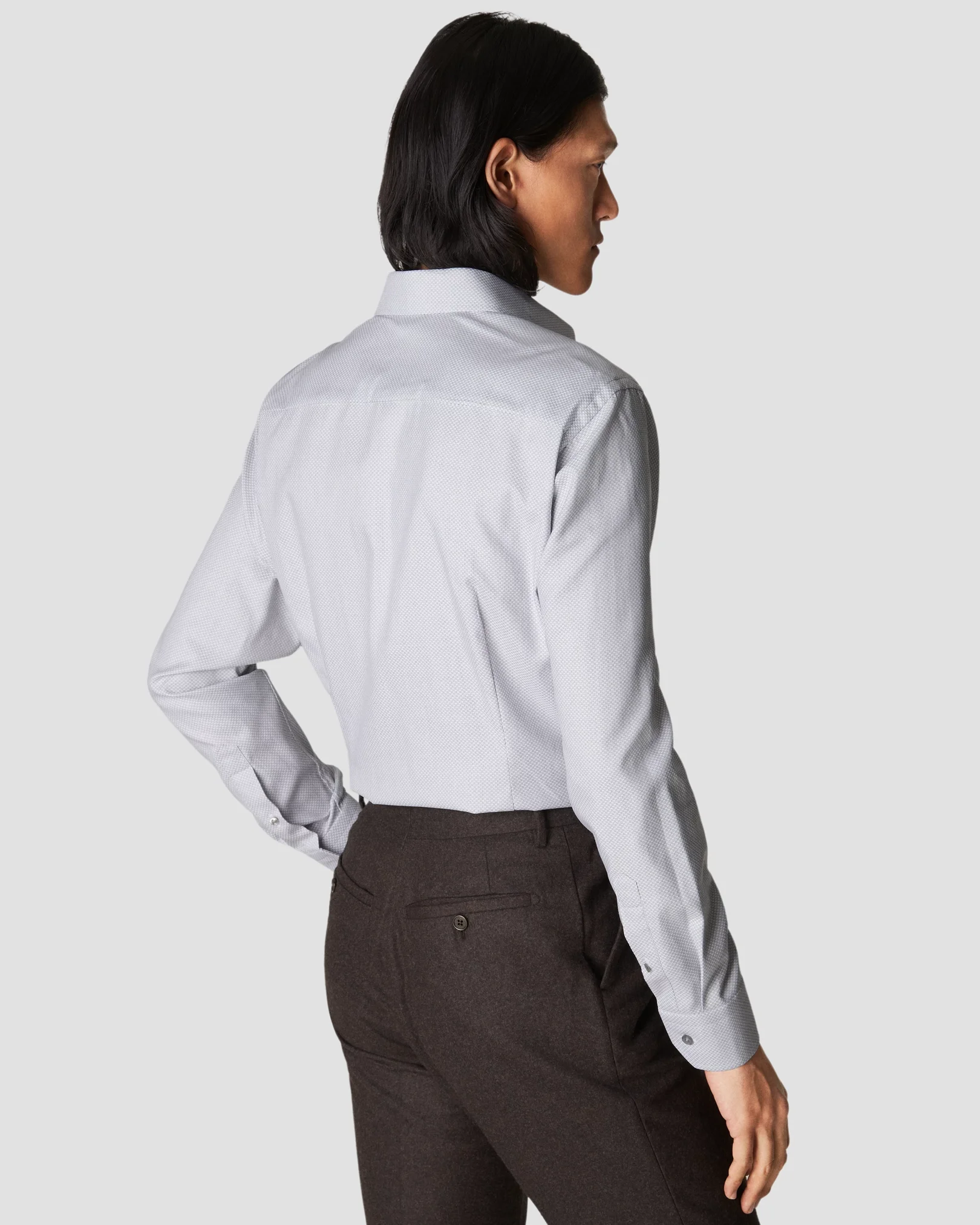 Eton - dark grey brocade