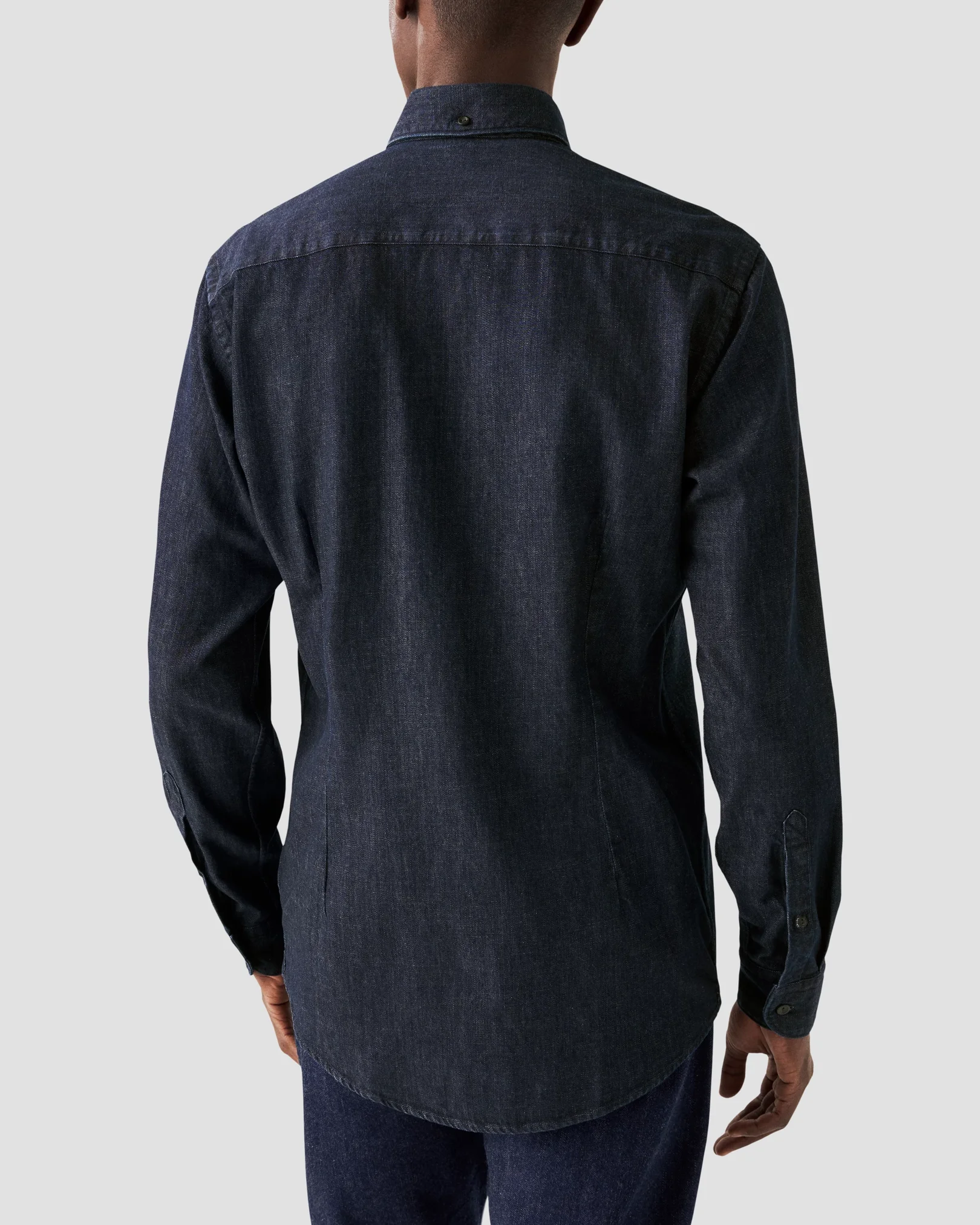 Eton - navy blue twill buttondown