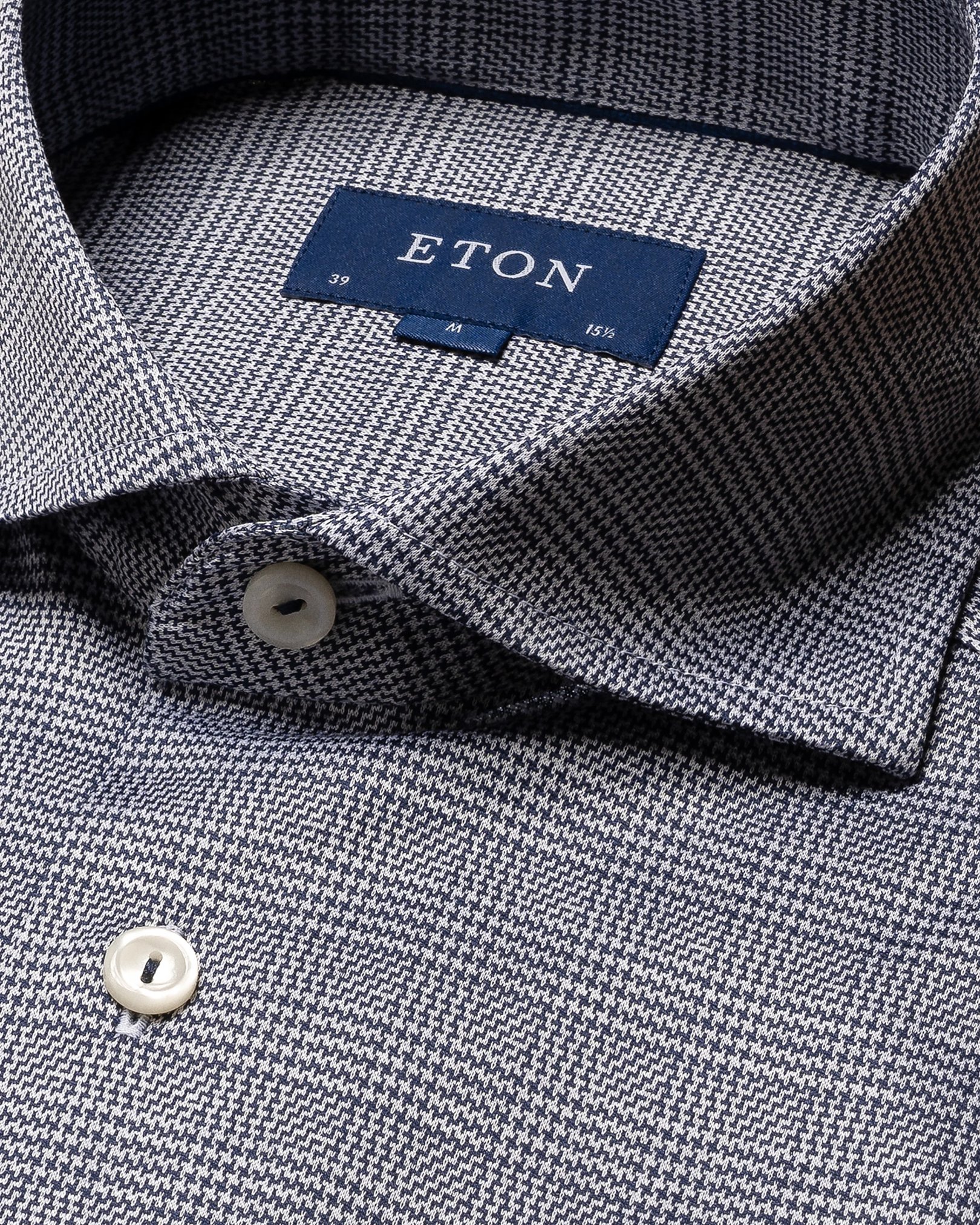 Eton - solid navy blue knit king