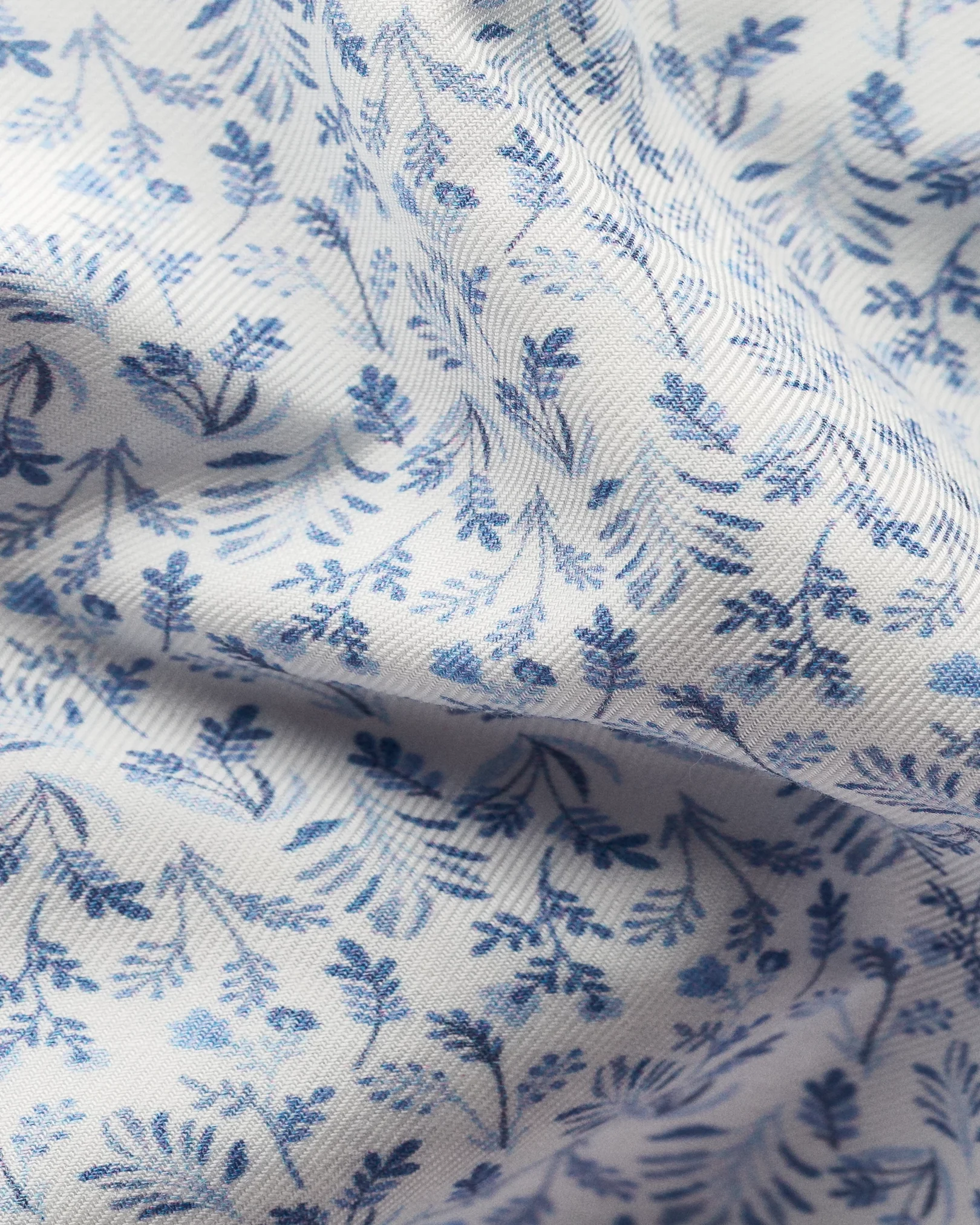 Eton - white flannel floral print shirt