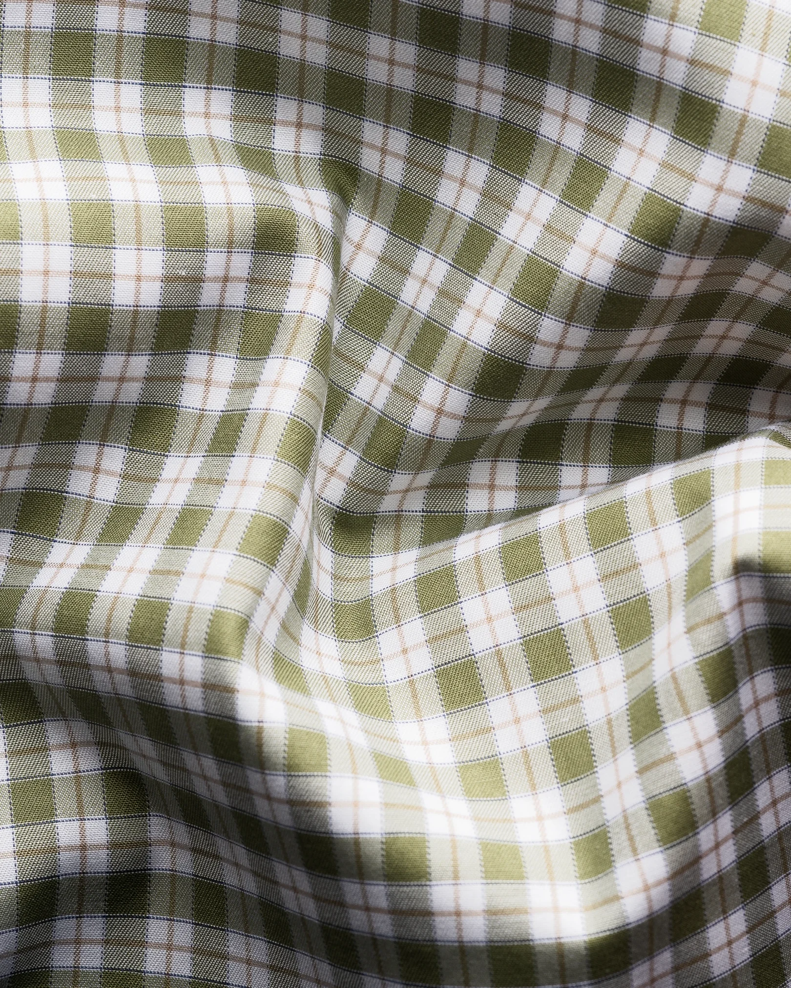 Eton - mid green twill widespread collar