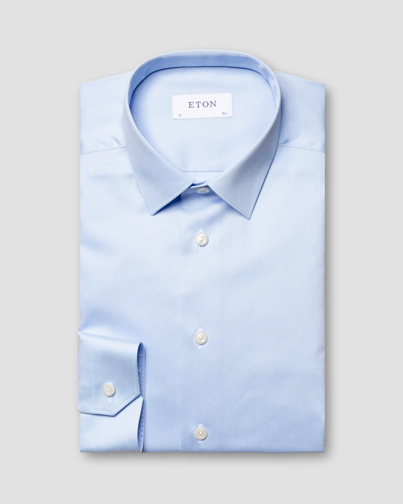 Eton - light blue twill stretch pointed