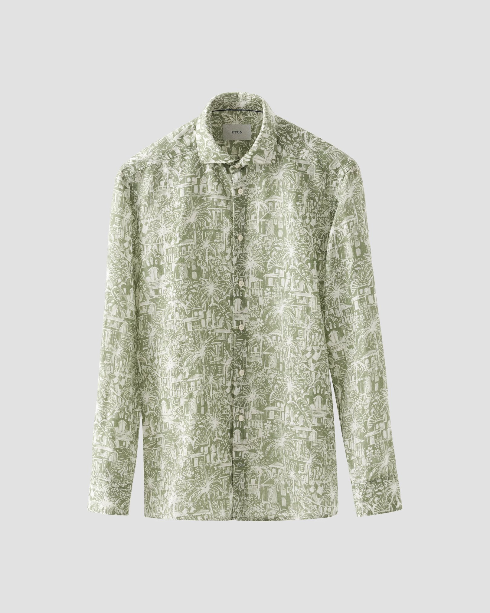 Eton - Floral Print Linen Shirt