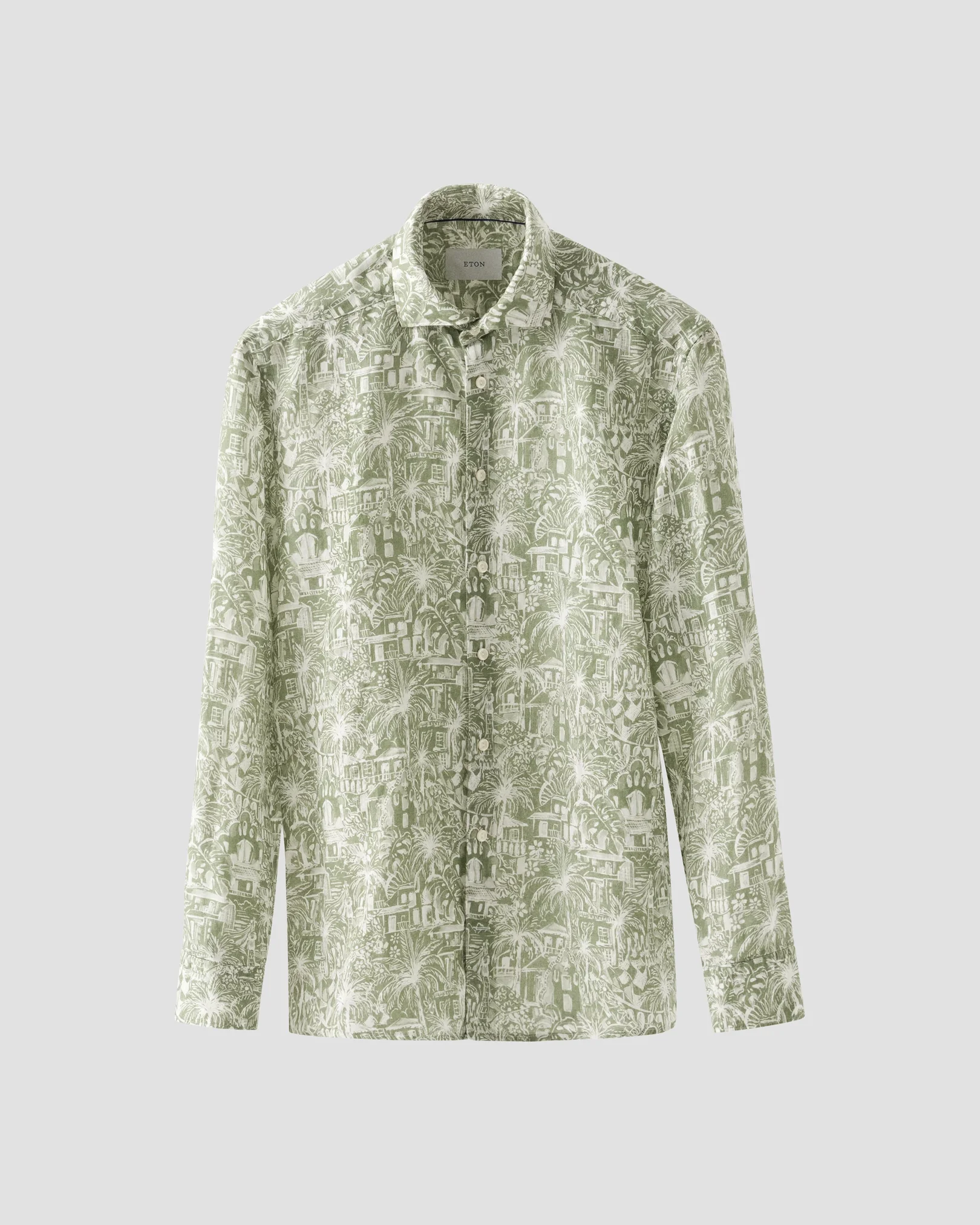 Eton - Floral Print Linen Shirt
