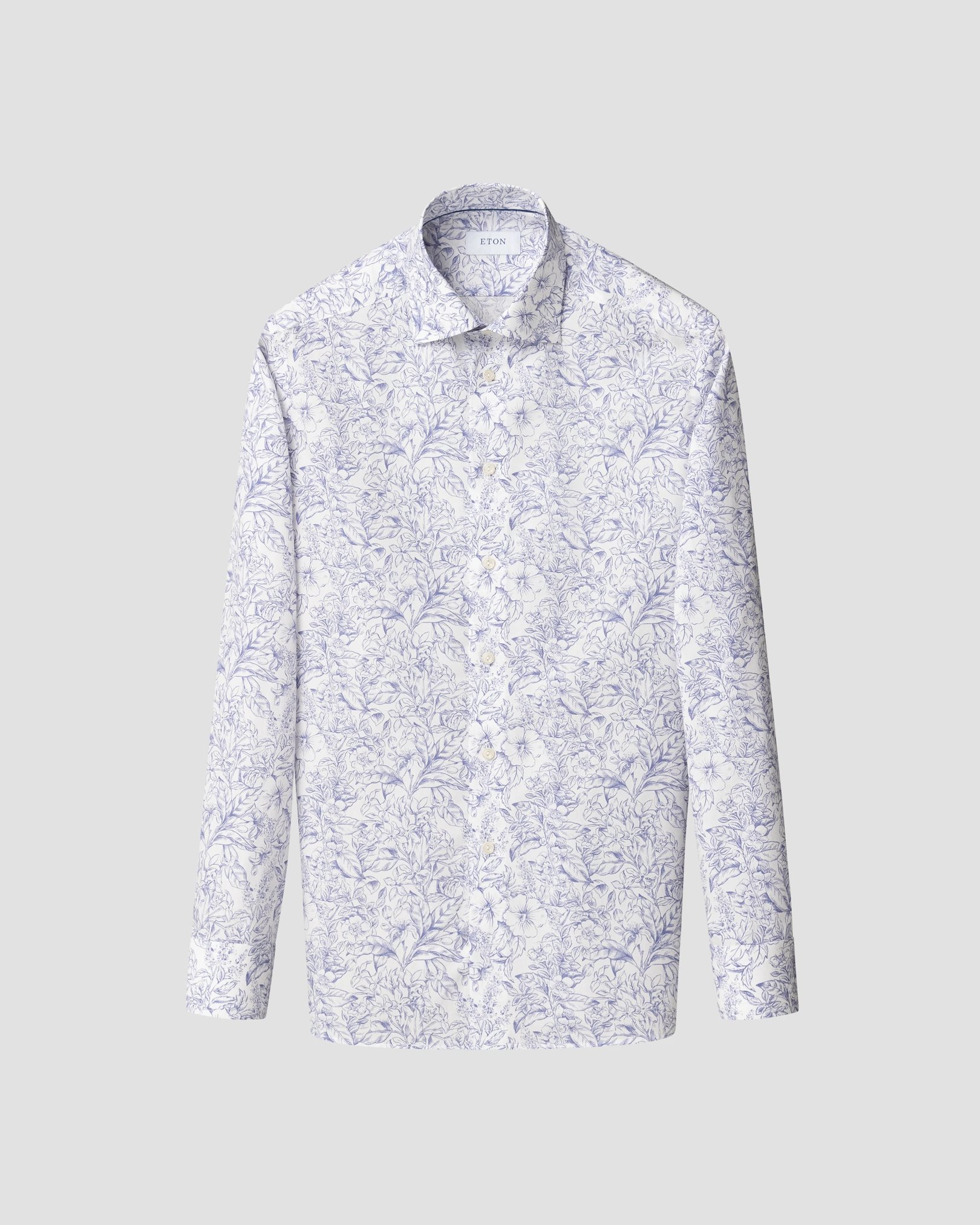 Eton - Floral Print Poplin Shirt