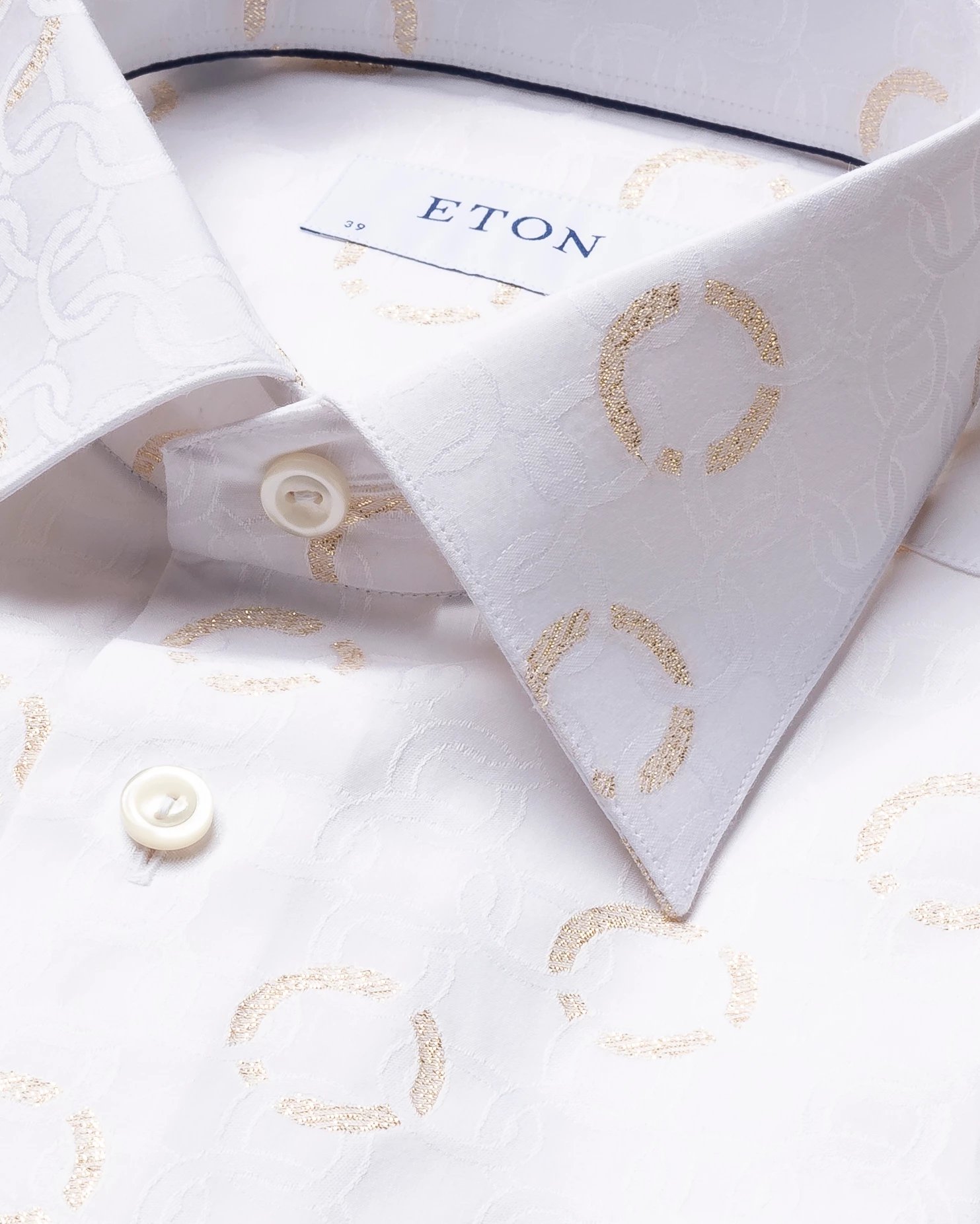 Eton - white fil coupe tuxedo shirt