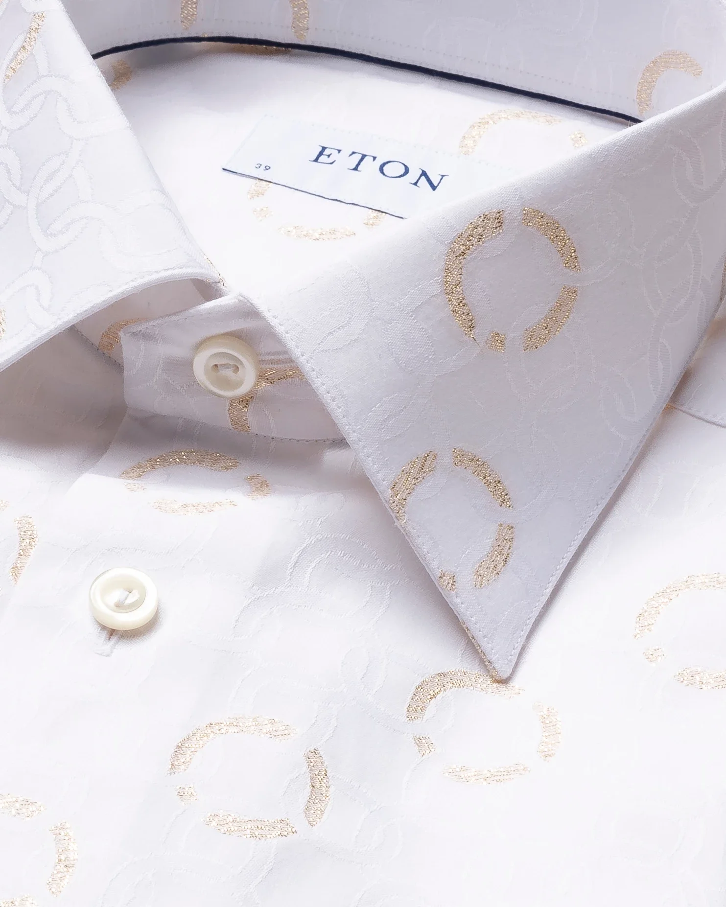 Eton - white fil coupe tuxedo shirt