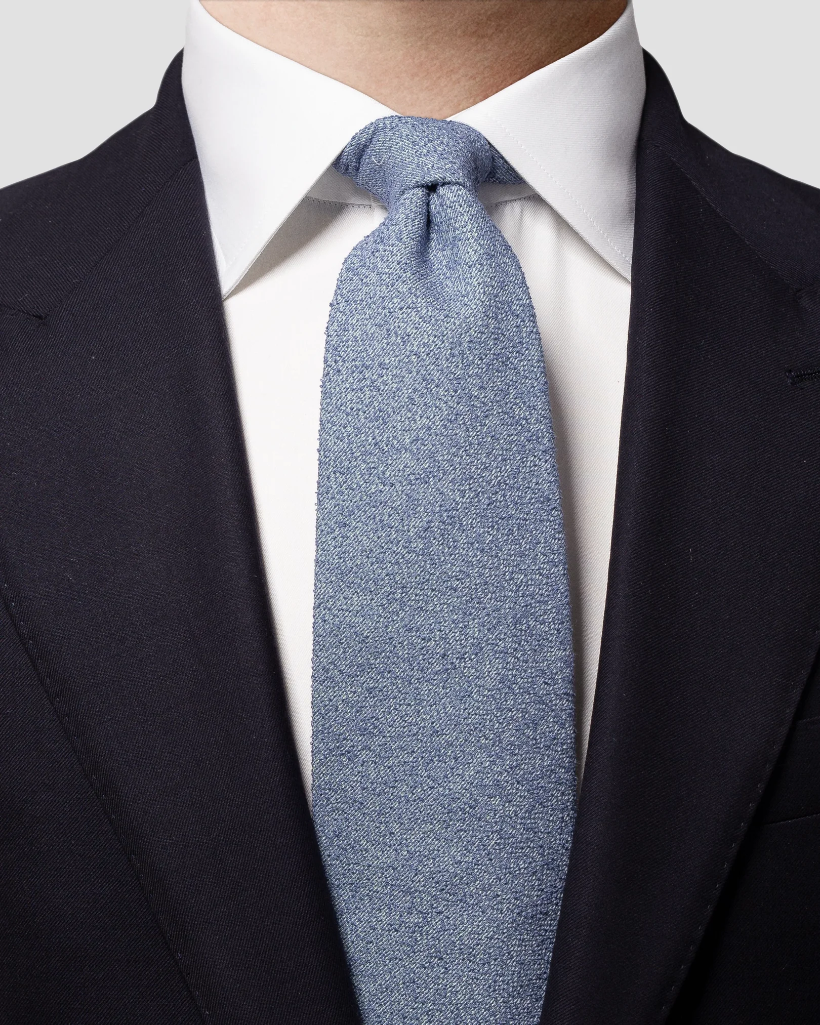 Eton - purple structure cotton blend tie