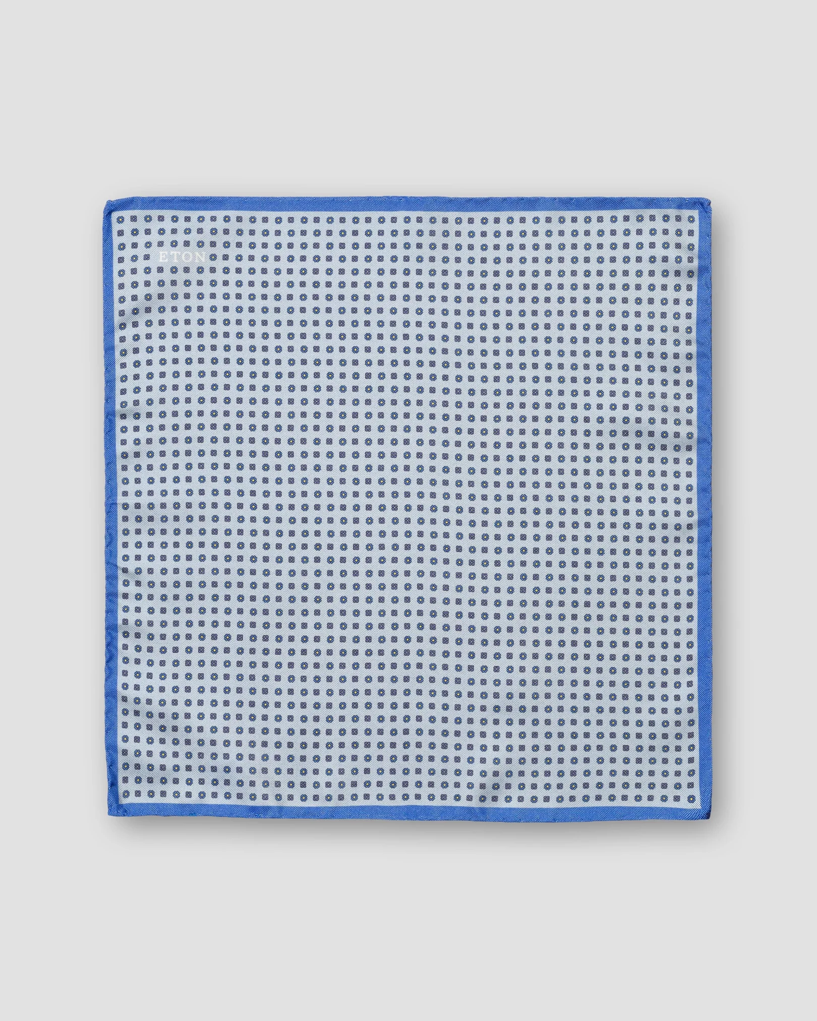 Eton - mid blue micro print pocket square