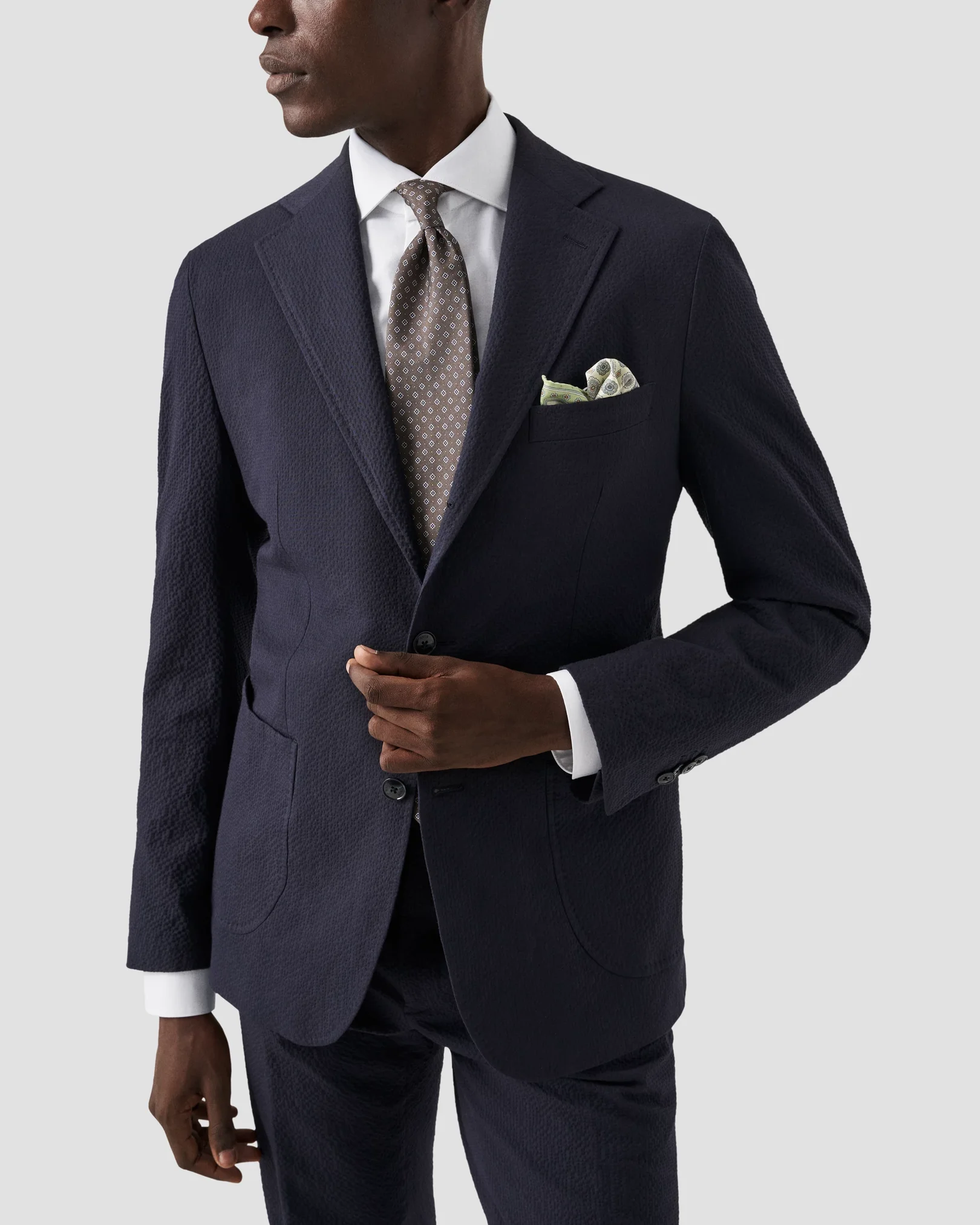 Eton - solid cotton linen shirt