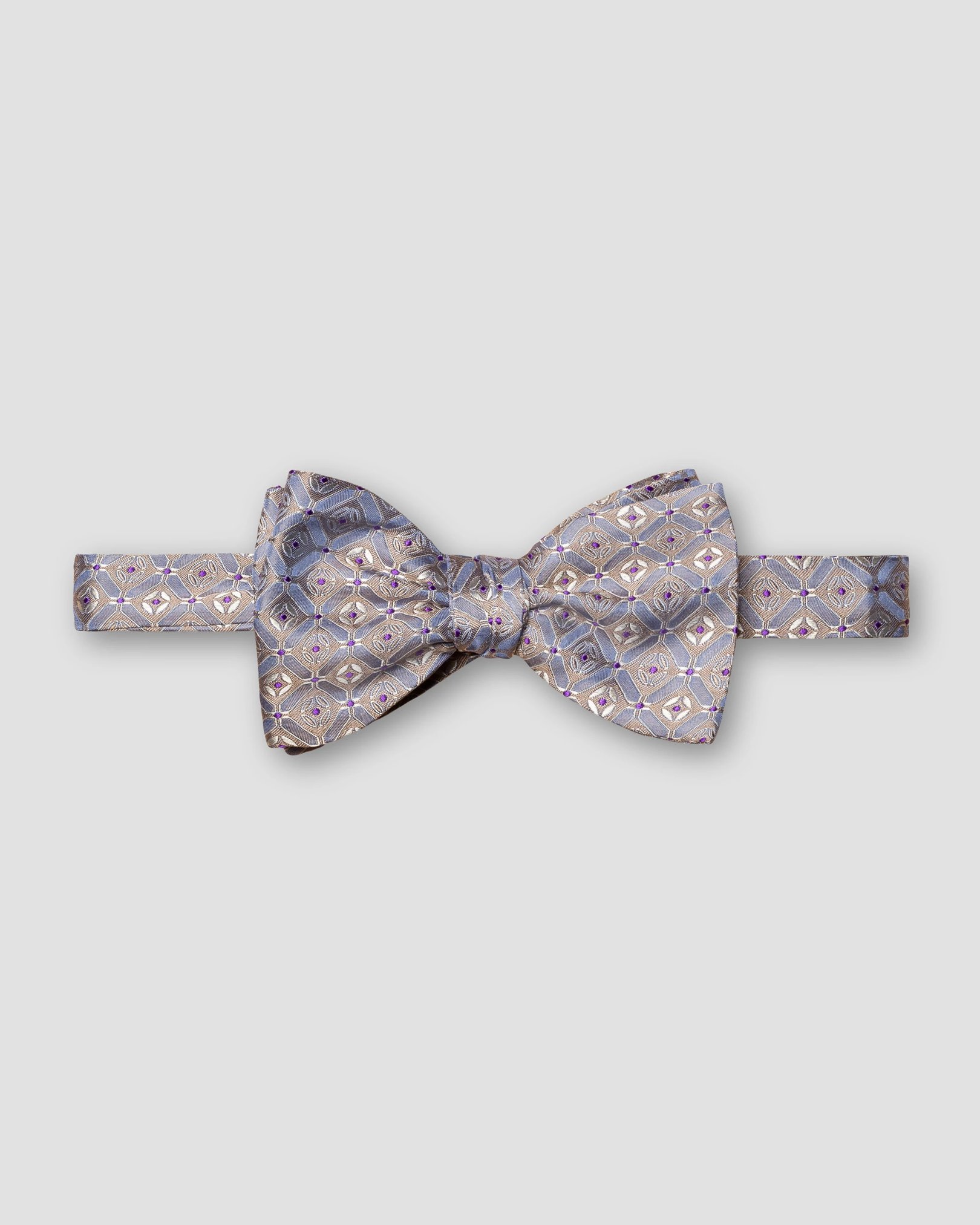 Eton - light blue geometric silk bowtie