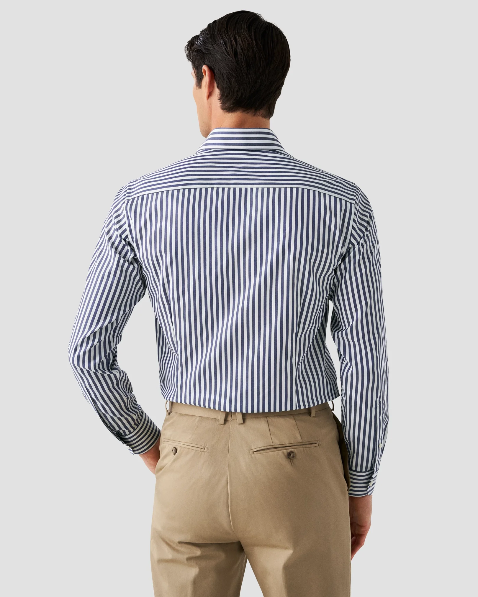 Eton - navy blue signature twill archive stripe