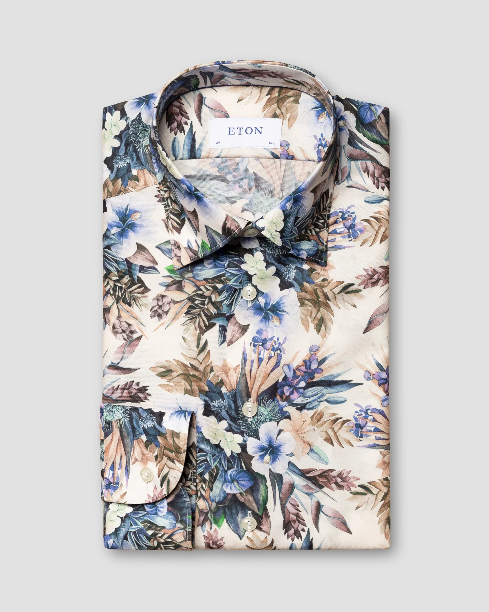 Eton - mid purple lightweight flannel button down
