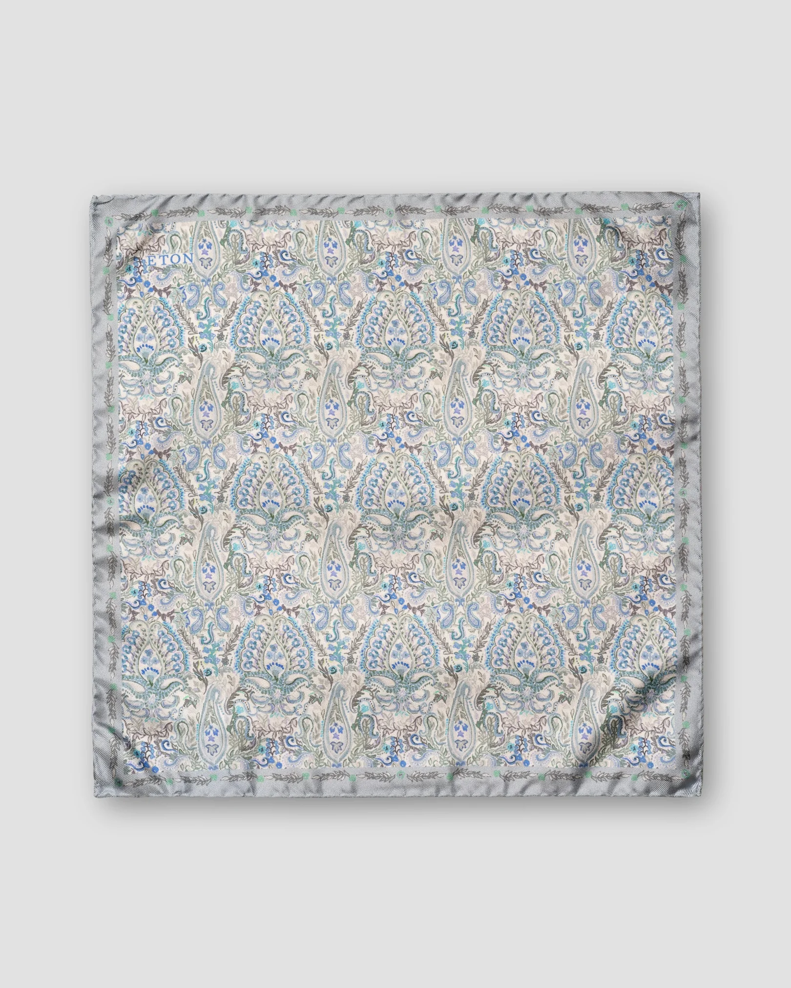 Eton - mid grey paisley motif