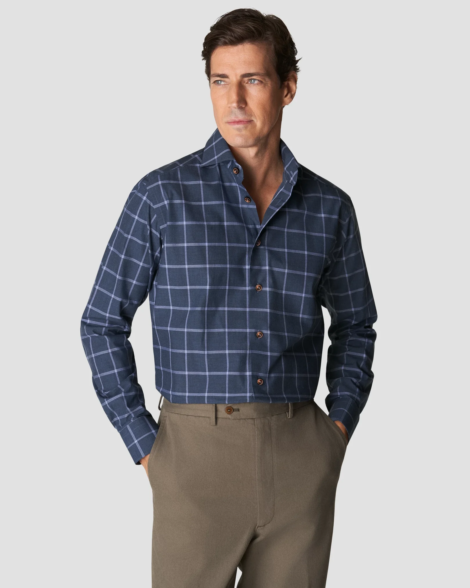 Eton - navy blue twill melange