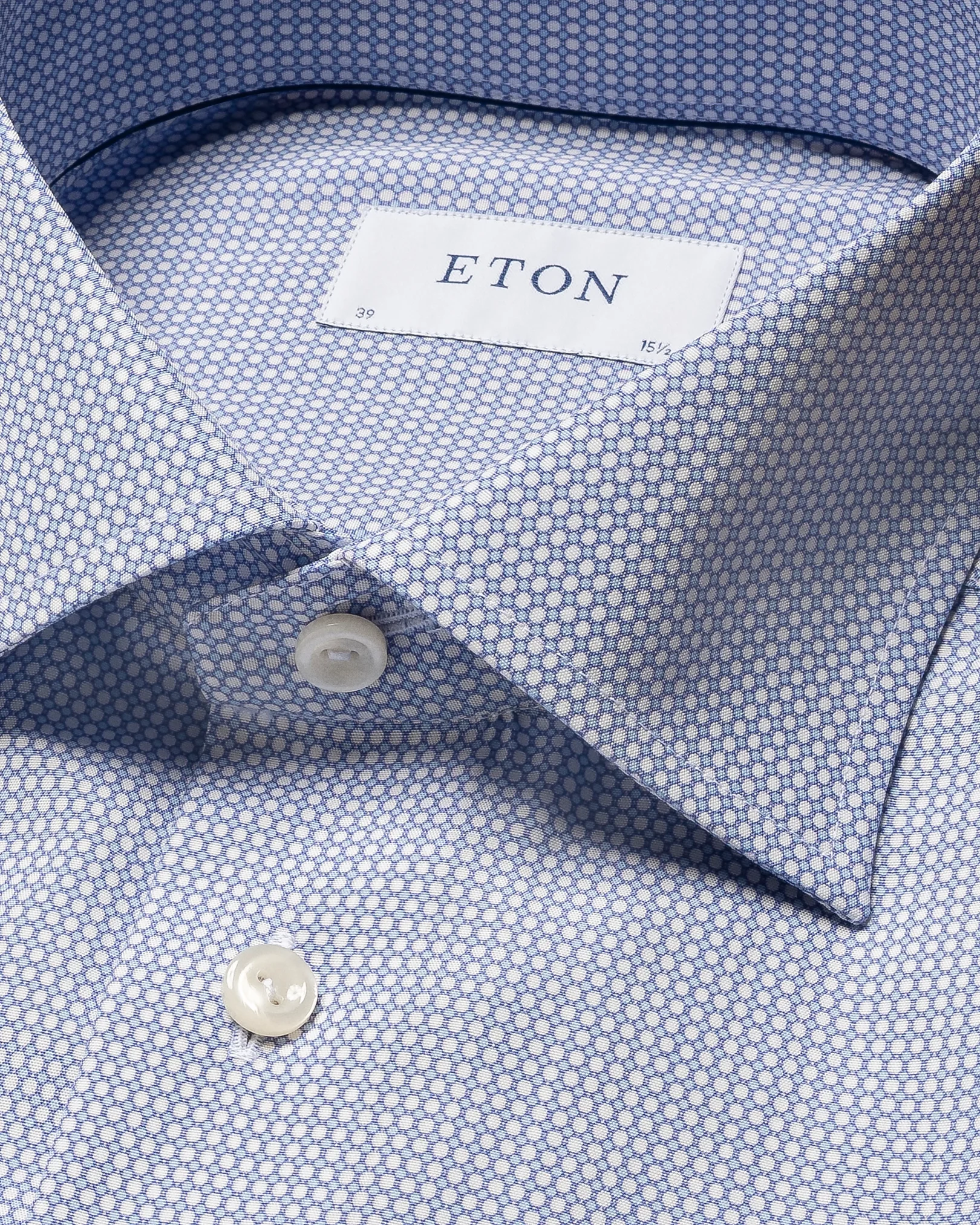 Eton - mid blue signature poplin shirt