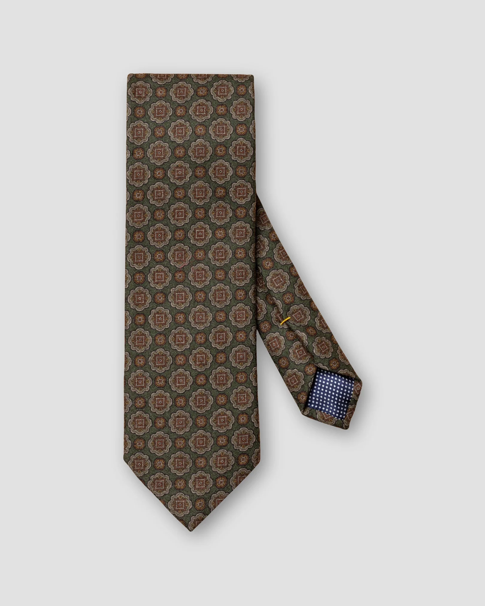 Eton - green pure wool tie