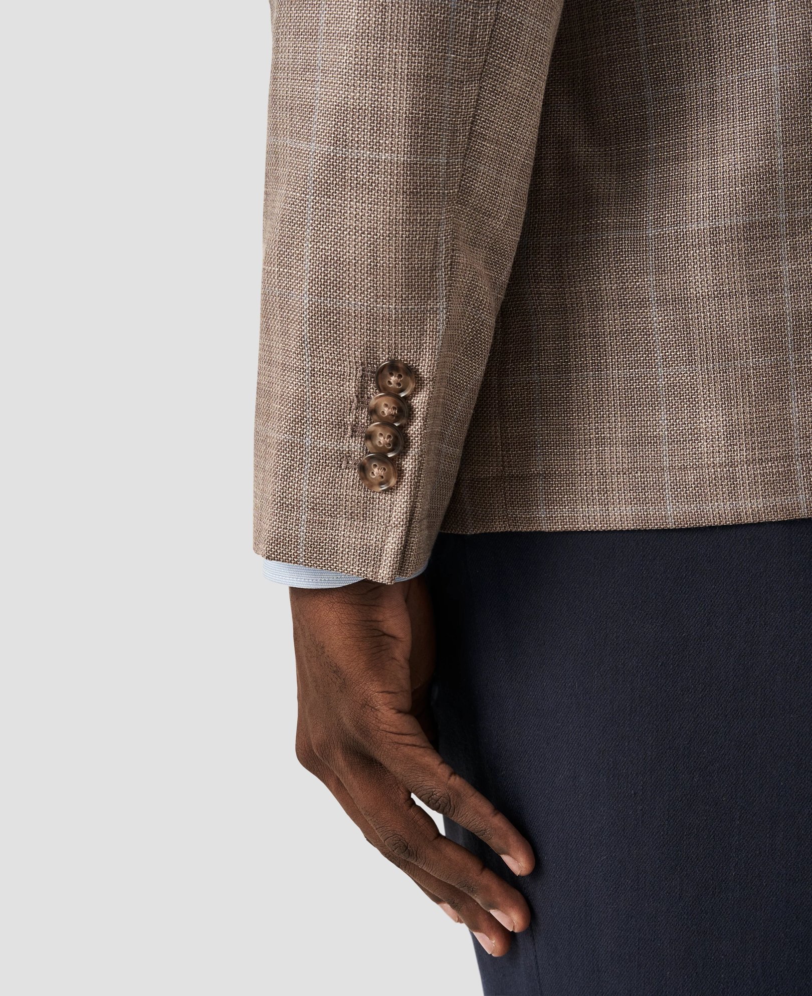Eton - beige wool linen overshirt