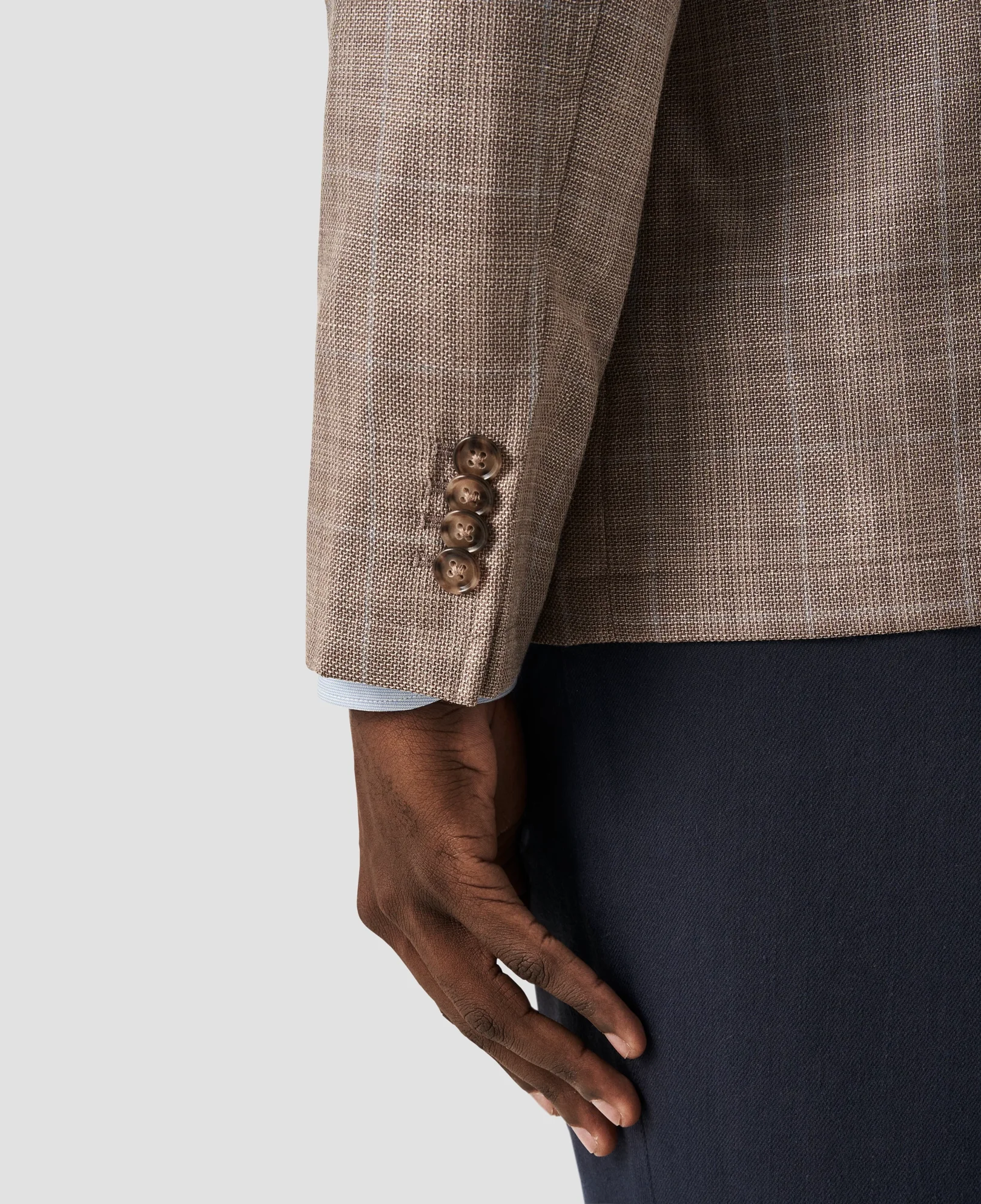 Eton - beige wool linen overshirt