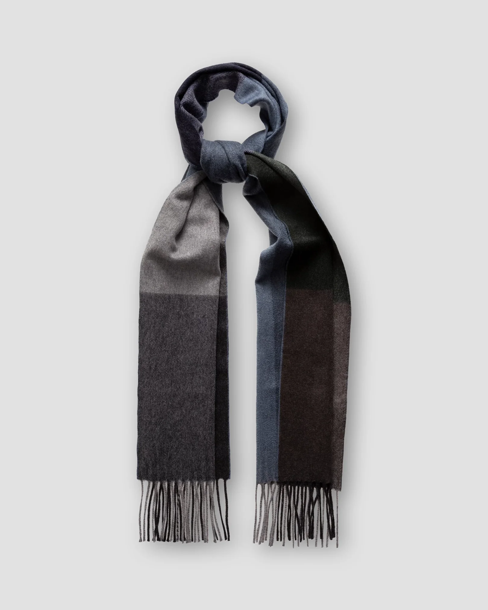 Eton - green block color luxury cashmere scarf