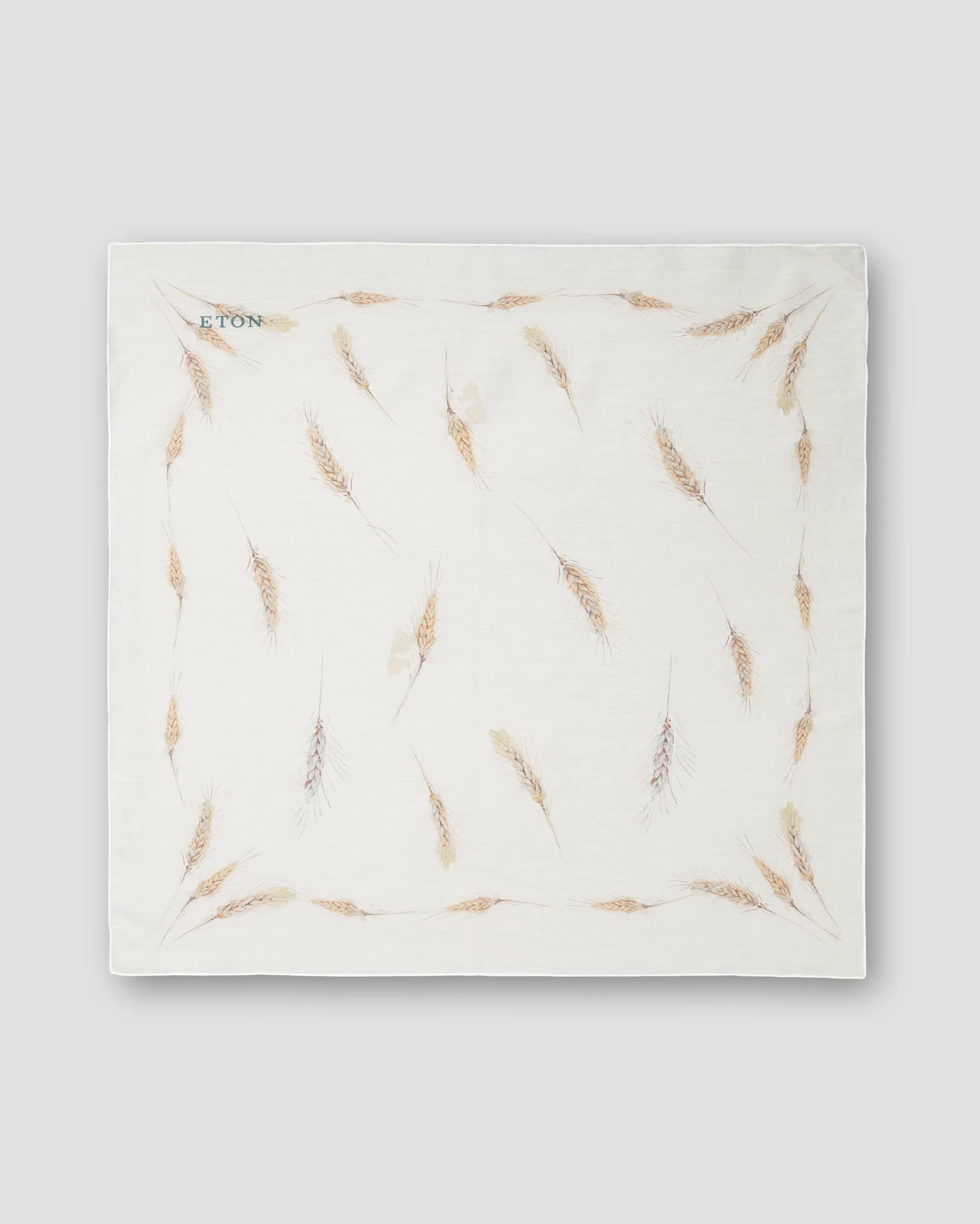 Eton - white palm print cotton silk banadana