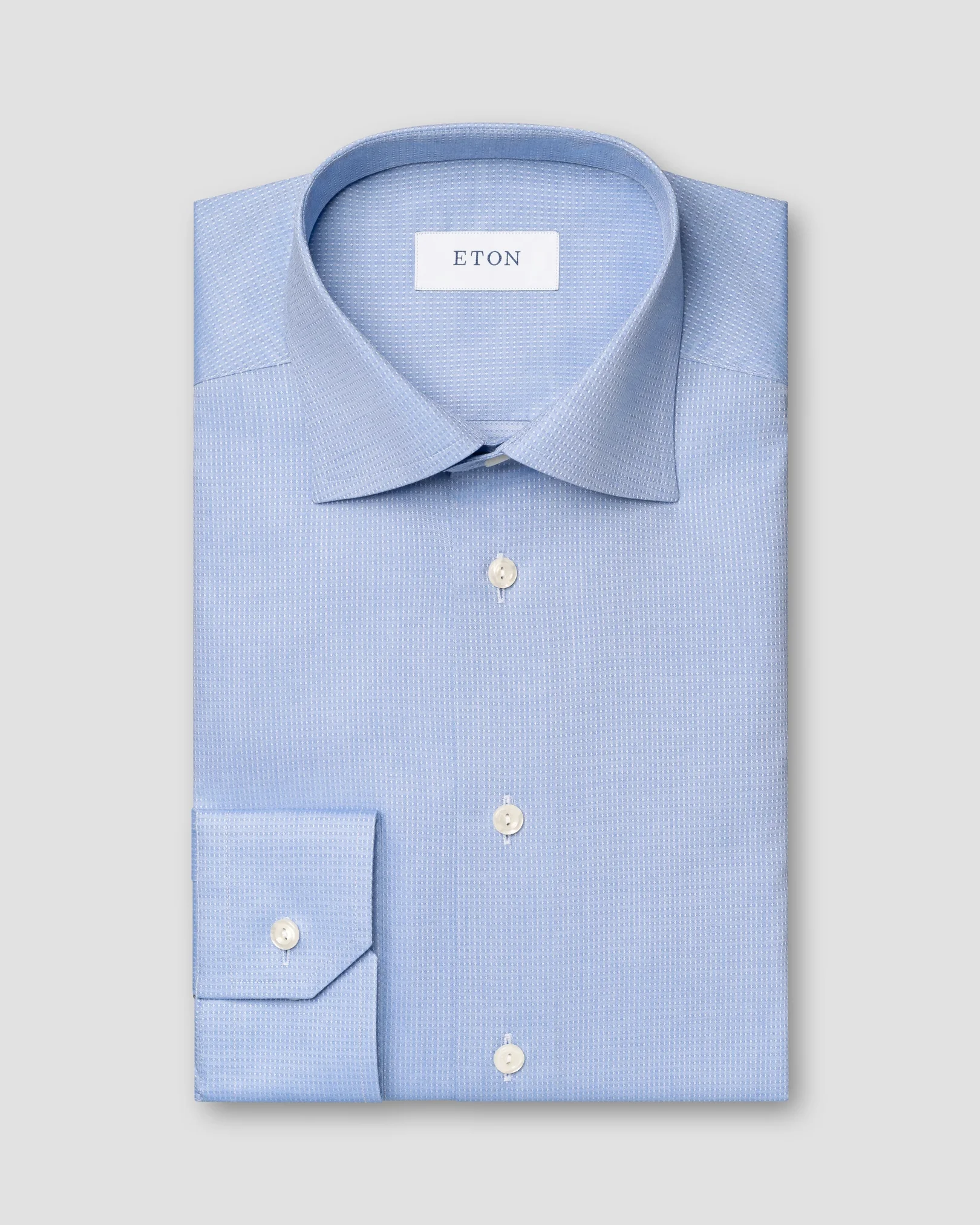 Eton - mid blue twill made to order