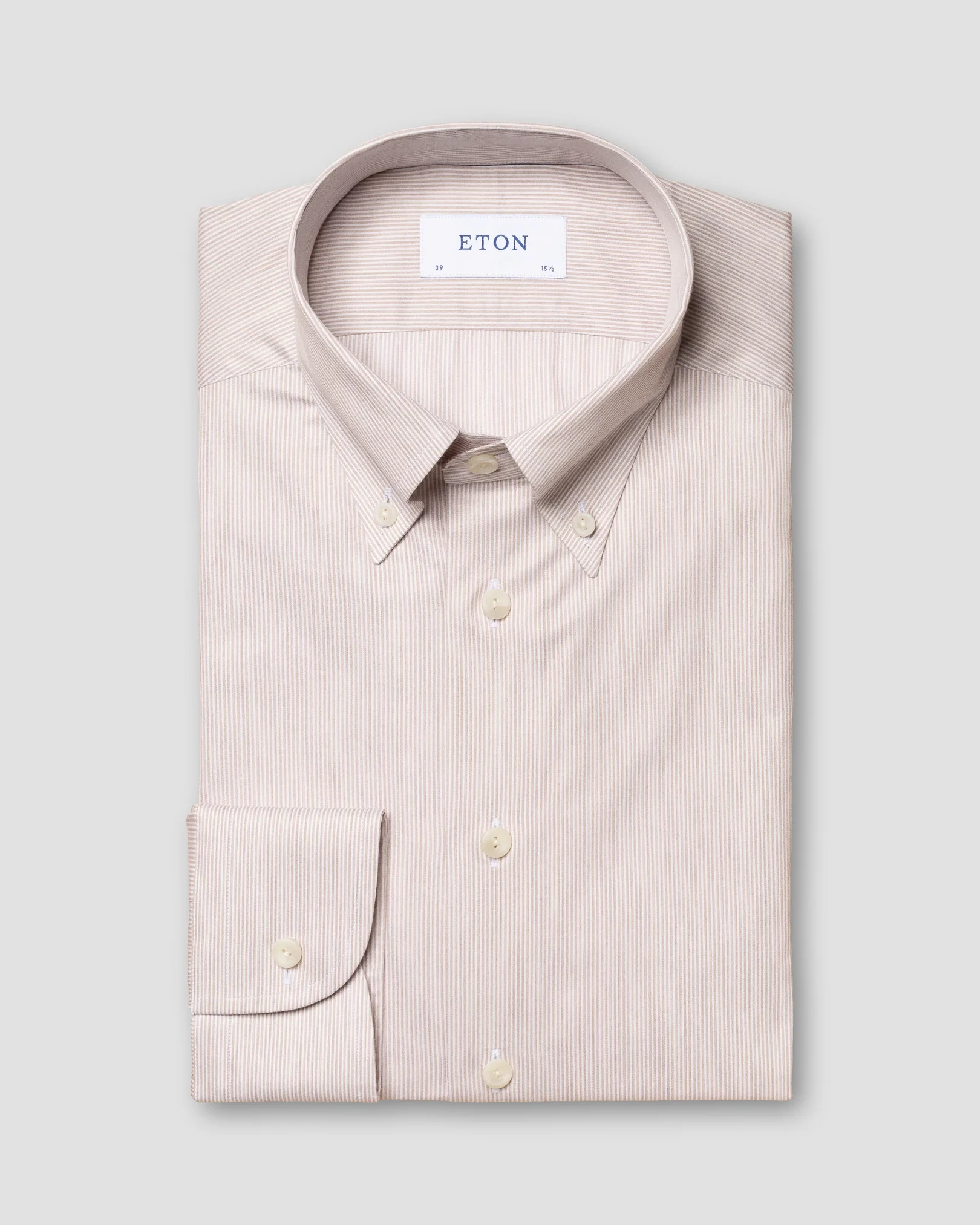 Eton - fine striped fine twill melange shirt
