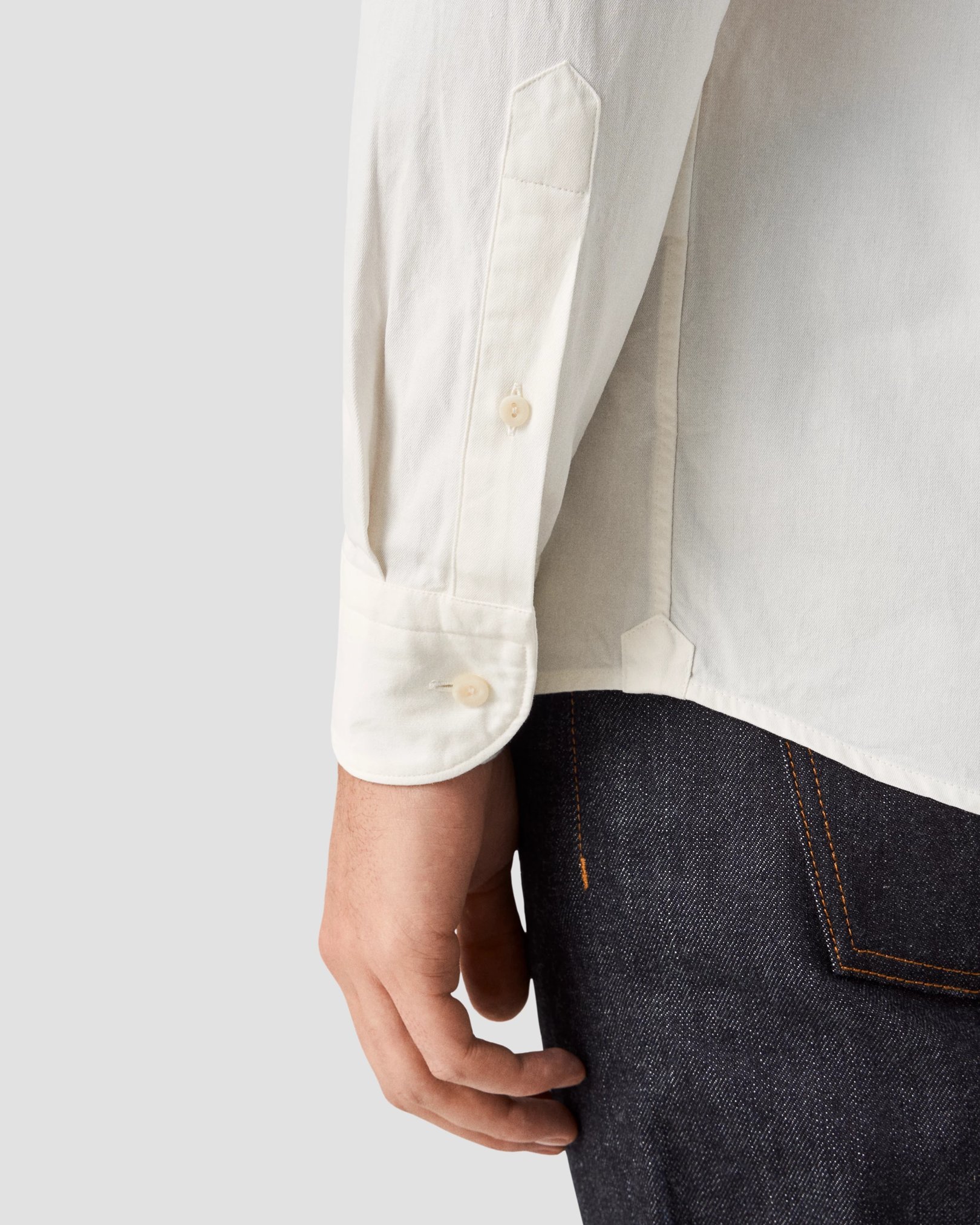 Eton - off white heavy twill denim