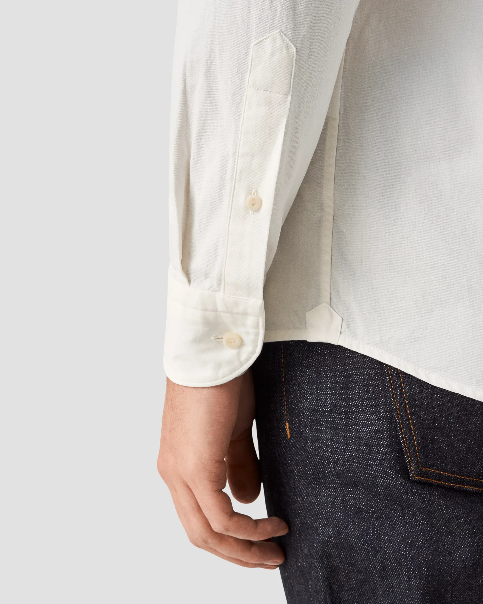 Eton - off white heavy twill denim